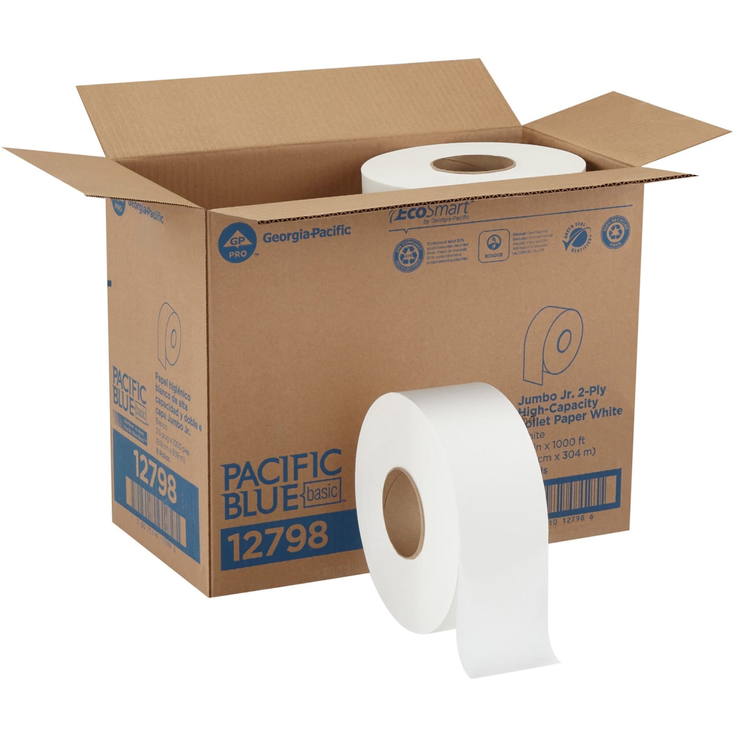 Georgia-Pacific Envision Jumbo 2-Ply Toilet Paper, 100% Recycled, 1000ft Per Roll, Pack Of 8 Rolls - Image 3