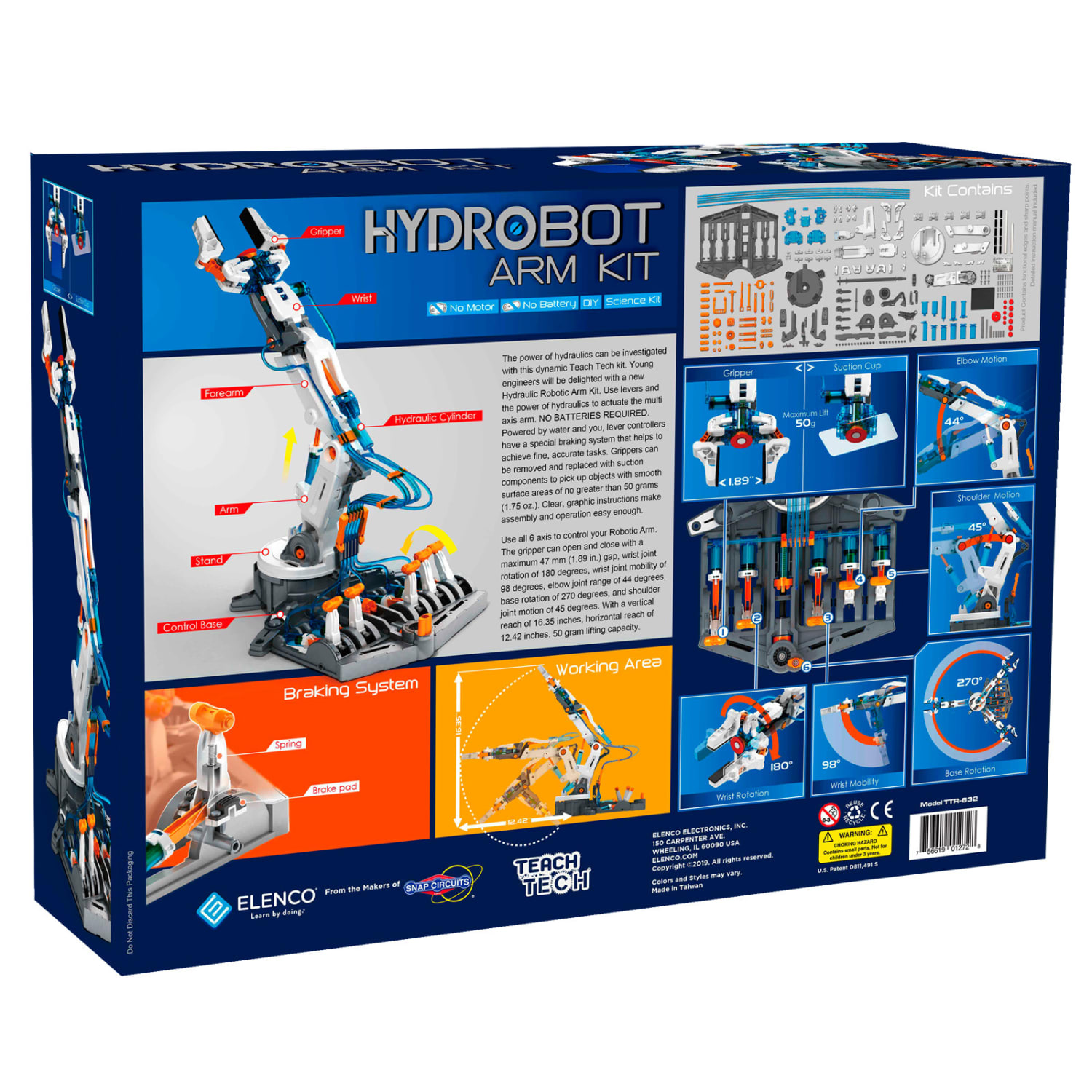 Elenco Electronics TEACH TECH HydroBot Arm Kit, Multicolor, Grade 6 To 12 - Image 3