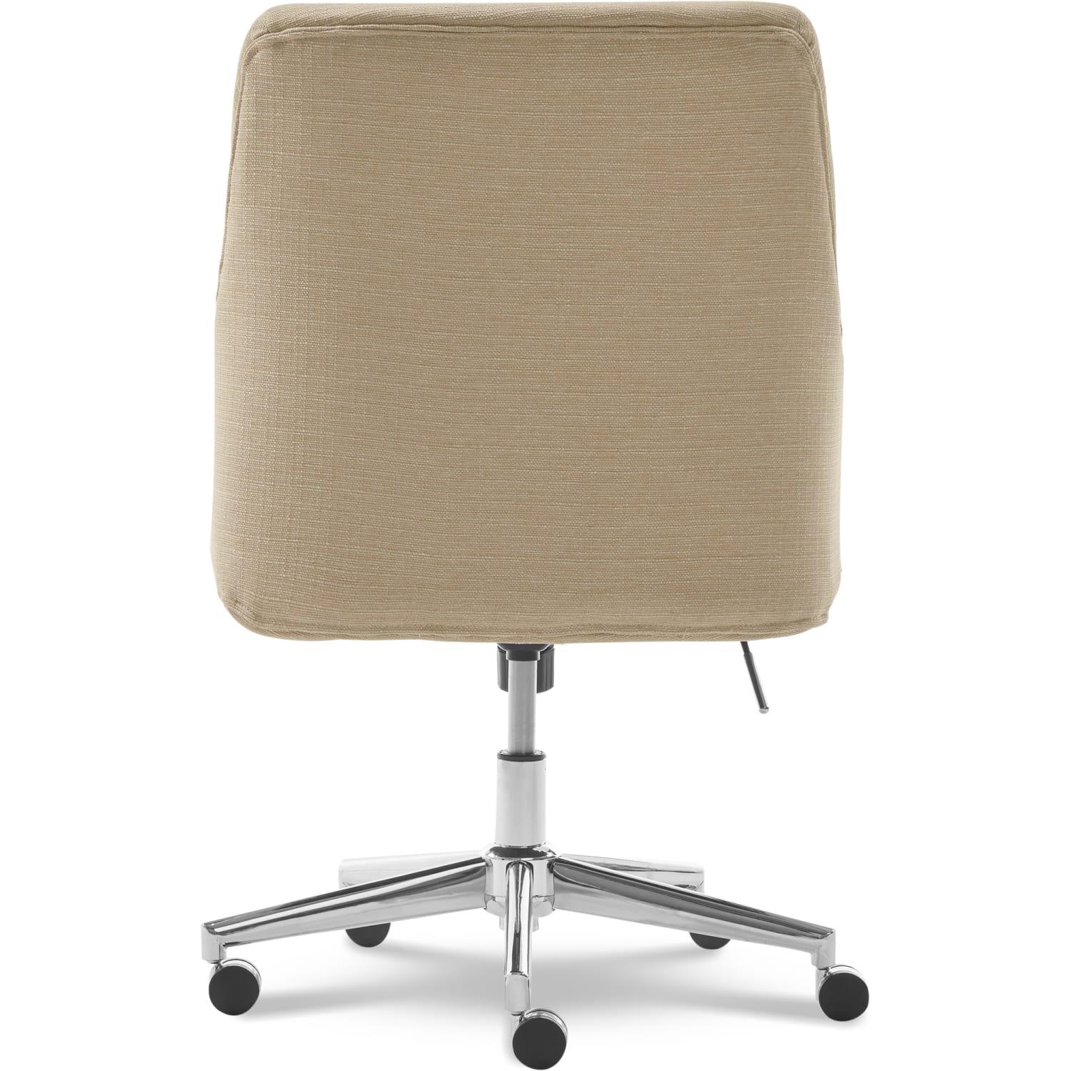Serta® Leighton Home Fabric Mid Back Chair Stoneware BeigeChrome PopularChairscom