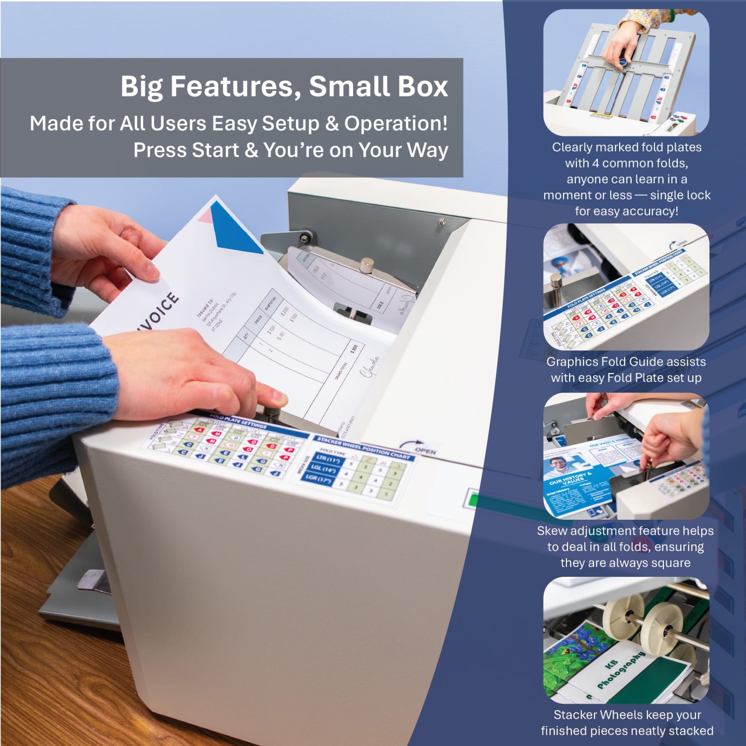 Formax FD 324 Automatic Desktop Paper & Letter Folder - Image 5
