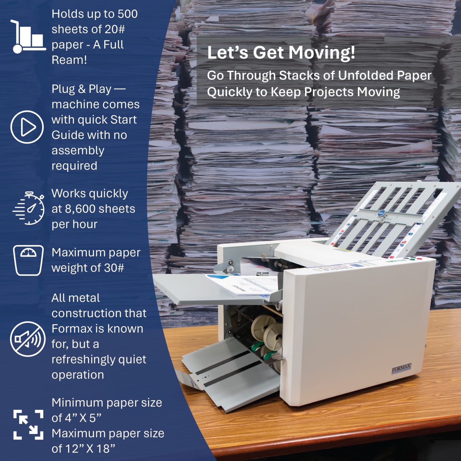 Formax FD 324 Automatic Desktop Paper & Letter Folder - Image 6