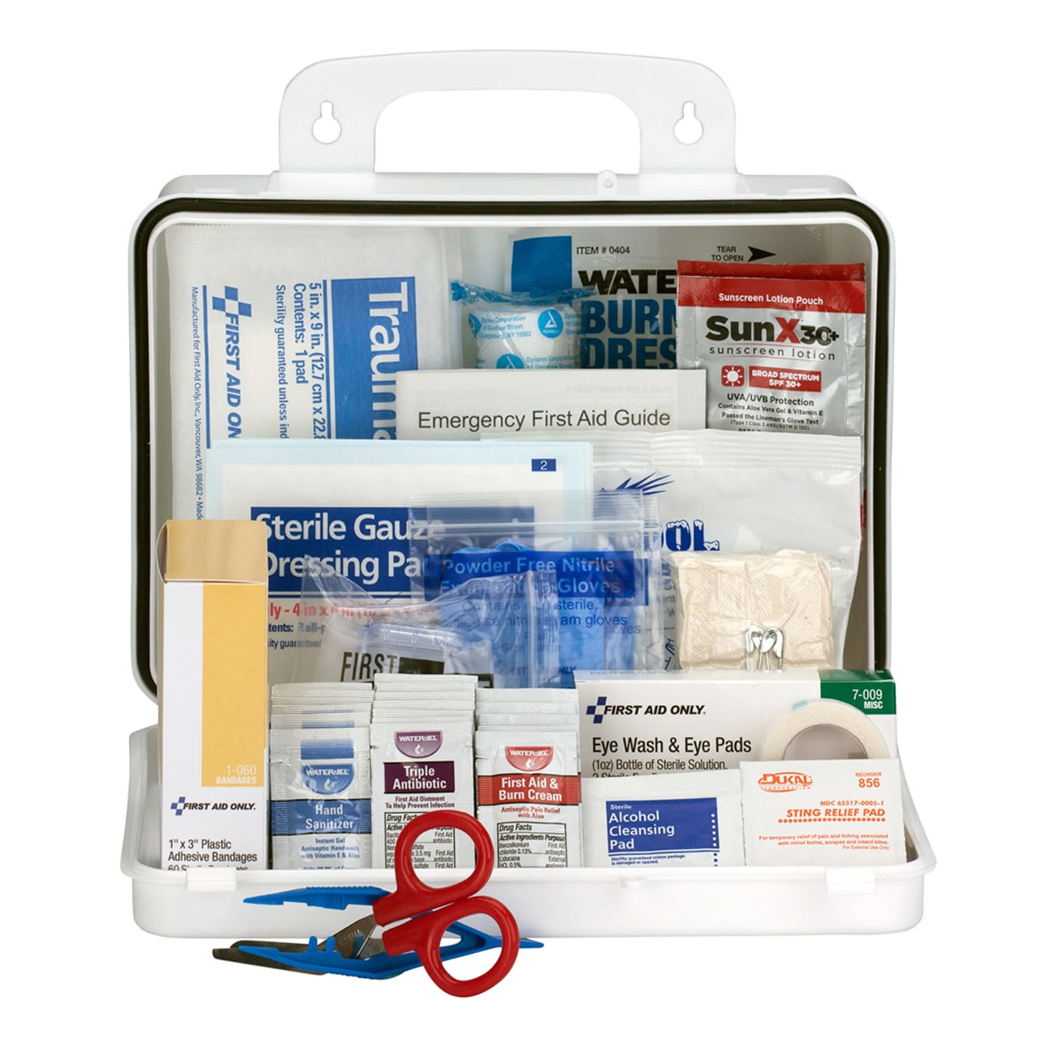 First Aid Only 25-Person Contractor First Aid Kit, White, 128 Pieces - Image 3