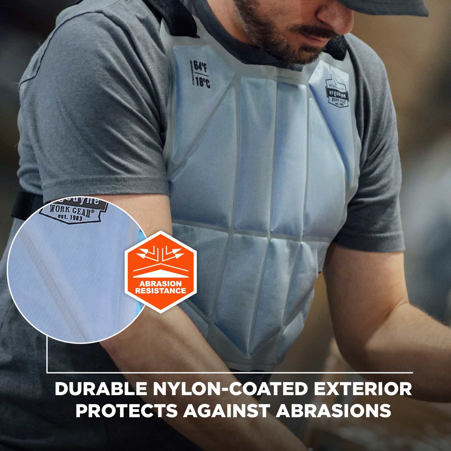 Ergodyne Chill-Its 6210 Phase Change Cooling Ice Vest, One Size, Blue - Image 6