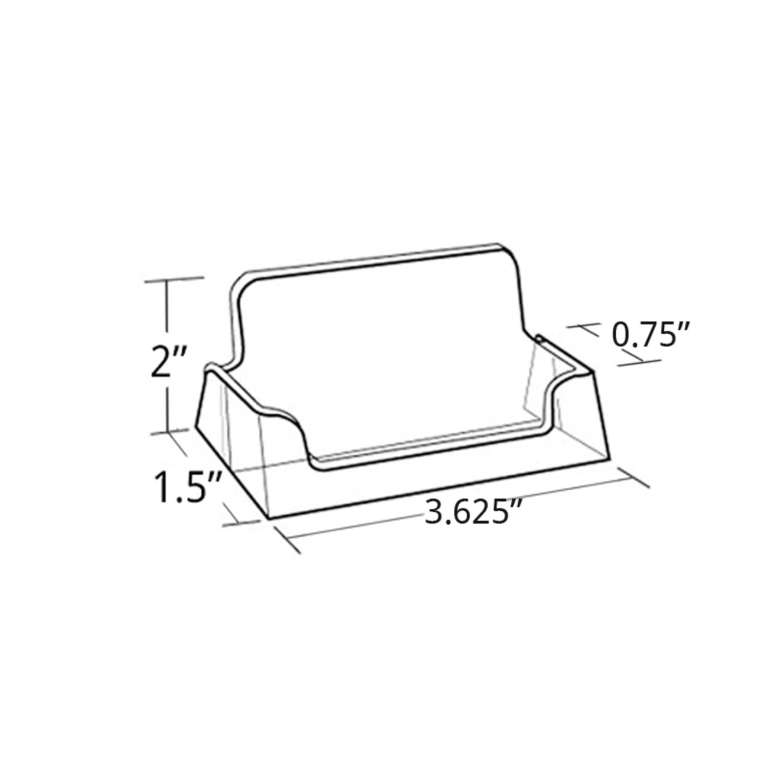 Azar Displays Business And Gift Card Holders, Horizontal, 2inH x 3-5/8inW x 1.5inD, Clear, Pack Of 10 - Image 4