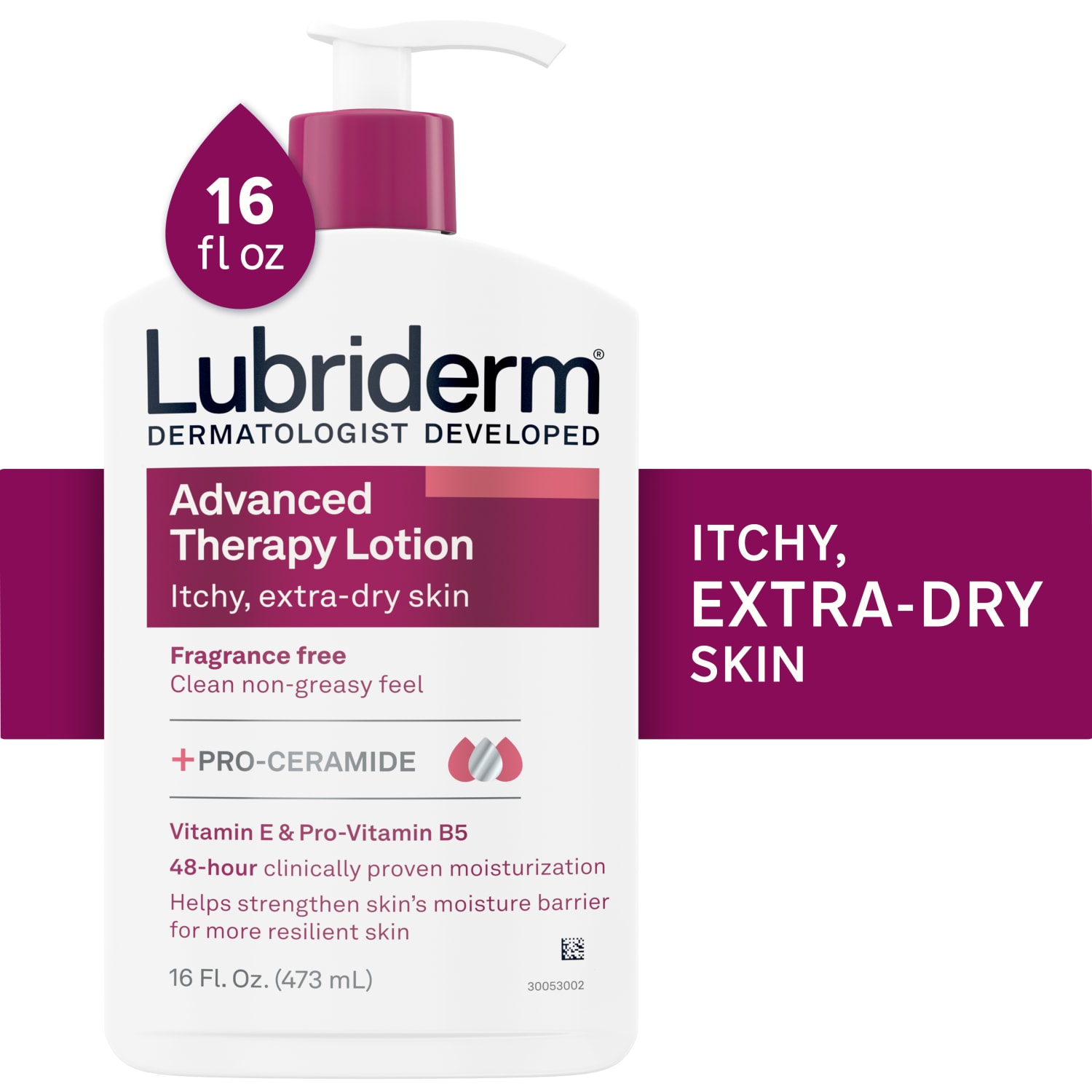 Lubriderm Advanced Therapy Lotion + Pro-Ceramide, Fragrance Free, 16 Fl. Oz - Image 4
