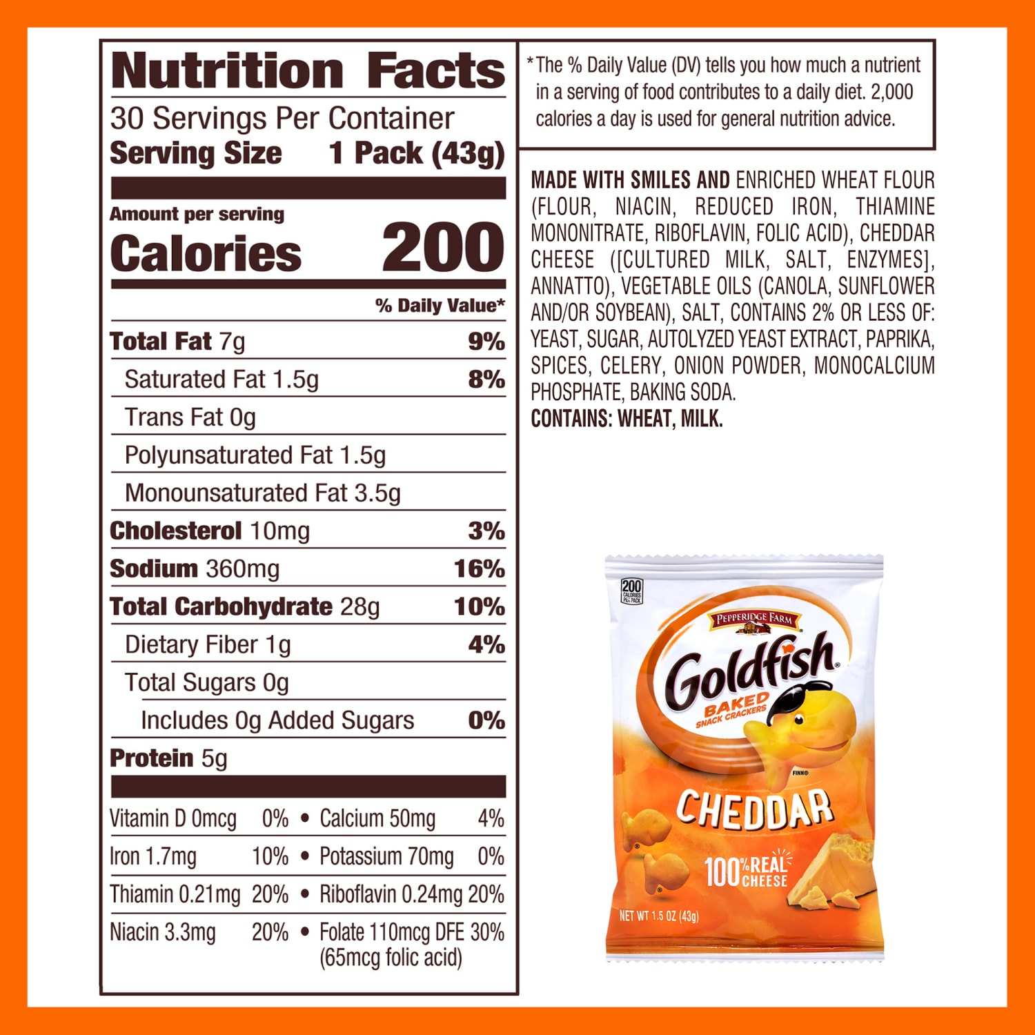 Pepperidge Farms Goldfish Baked Snack Cracker Packs, 1.5 Oz, Box Of 30 - Image 6