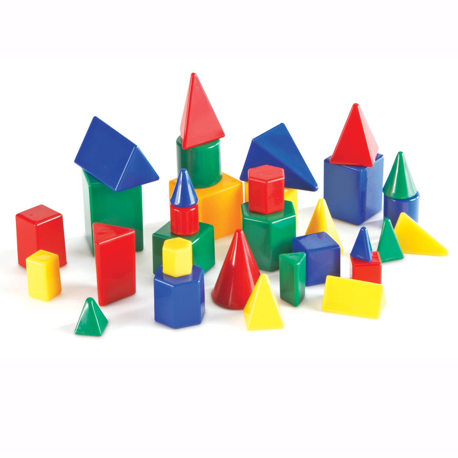 Learning Resources Mini GeoSolids, Grades K-6, Pack Of 32