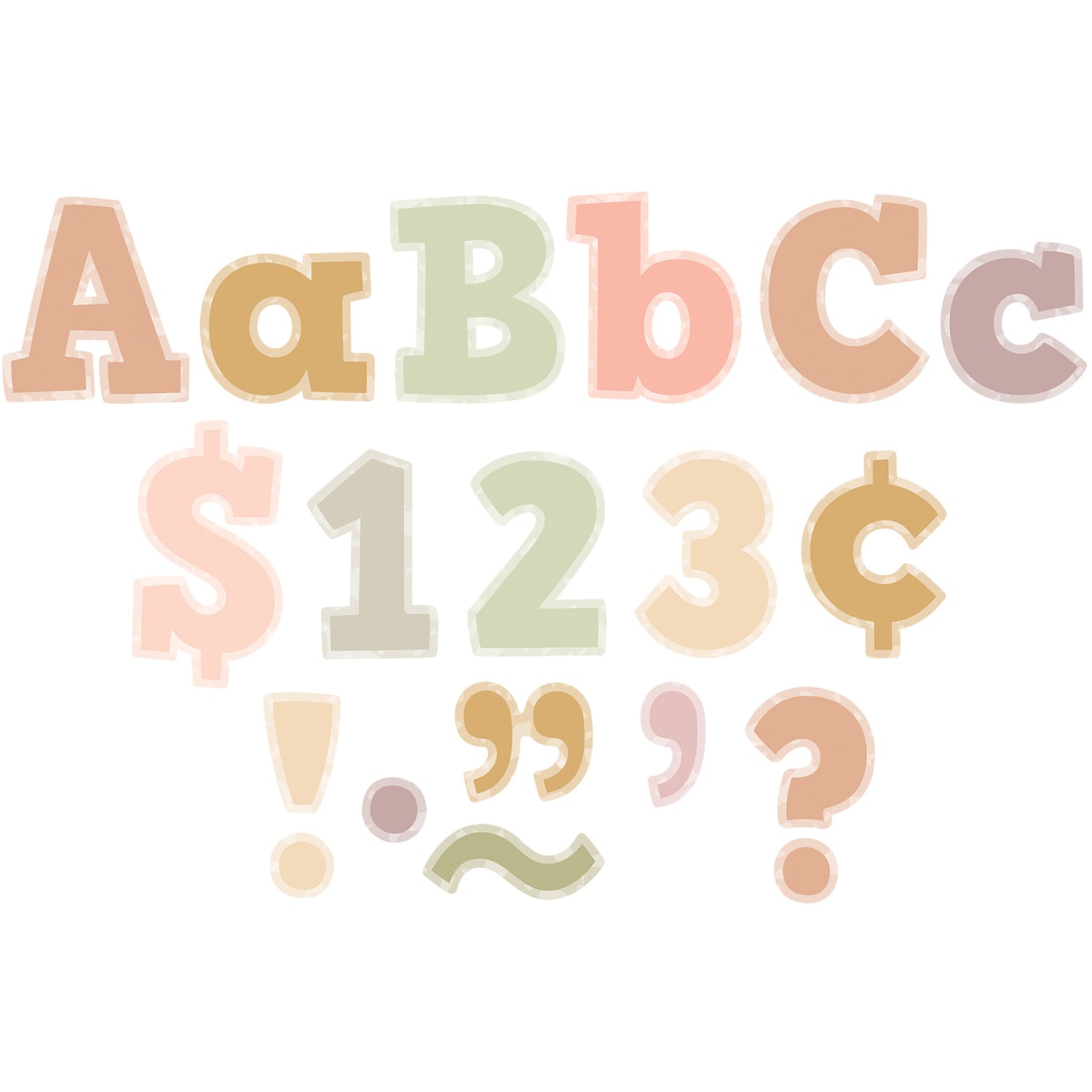 Teacher Created Resources 4in Letters, Terrazzo Tones, 230 Letters Per Pack, Set Of 3 Packs - Image 3