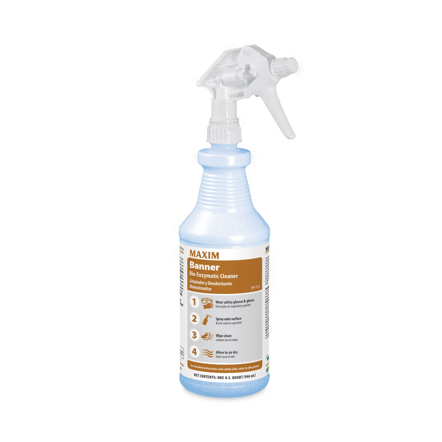 Maxim Banner Bio-Enzymatic Cleaner, Safe-to-Ship, Fresh Scent, 32 oz Bottle, 6/Carton - Image 3