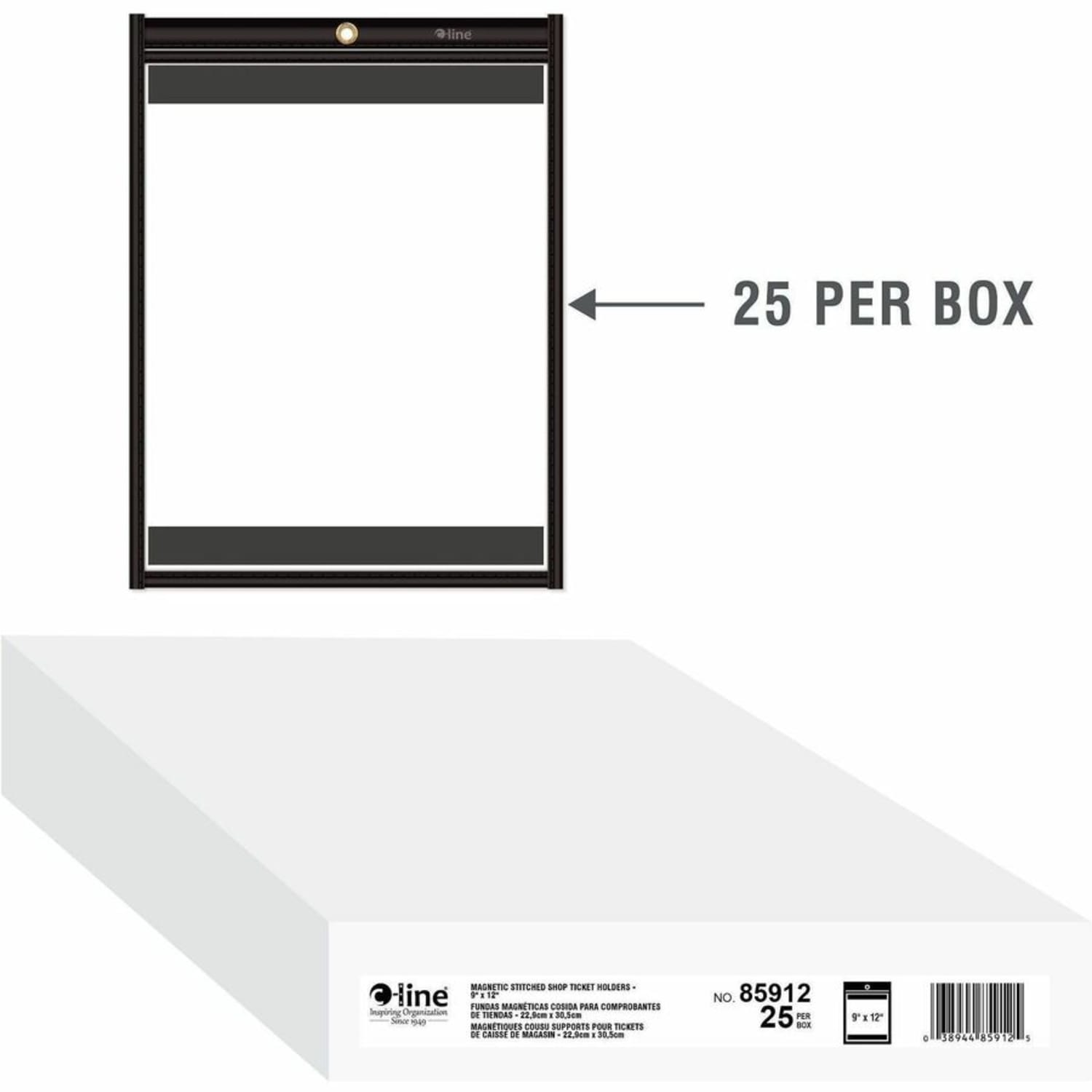 C-Line Magnetic Shop Ticket Holders, Stitched - 9 x 12, 25/CT, 85912 - Image 5