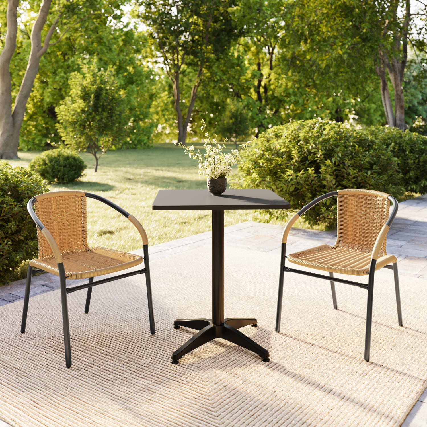 Flash Furniture Lila Restaurant Stack Chairs BeigeBlack Pack Of 2 Chairs PopularChairscom Flash Furniture Lila Restaurant Stack Chairs BeigeBlack Pack Of 2 Chairs PopularChairscom