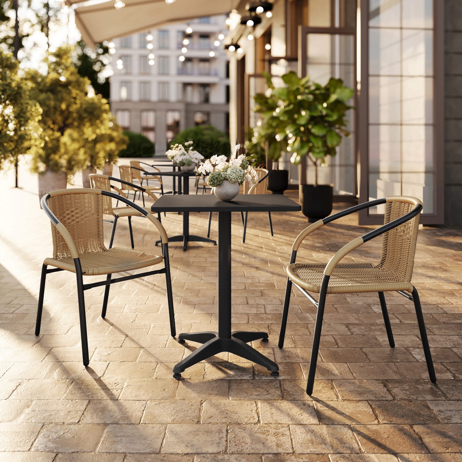 Flash Furniture Lila Restaurant Stack Chairs BeigeBlack Pack Of 2 Chairs PopularChairscom Flash Furniture Lila Restaurant Stack Chairs BeigeBlack Pack Of 2 Chairs PopularChairscom