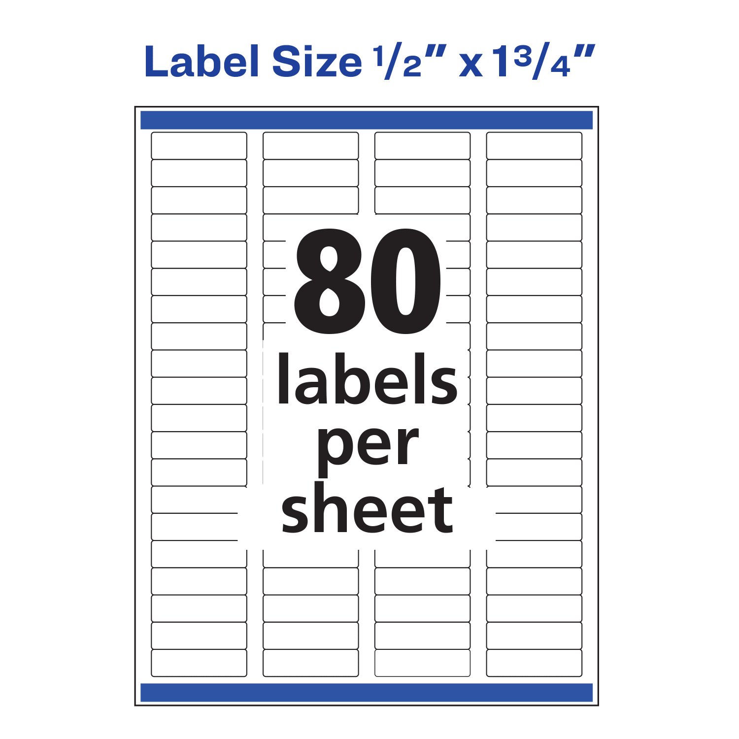 Avery Glossy Permanent Labels With Sure Feed, 94203-WGP5, Rectangle, 1/2in x 1-3/4in, White, Pack Of 400 - Image 6