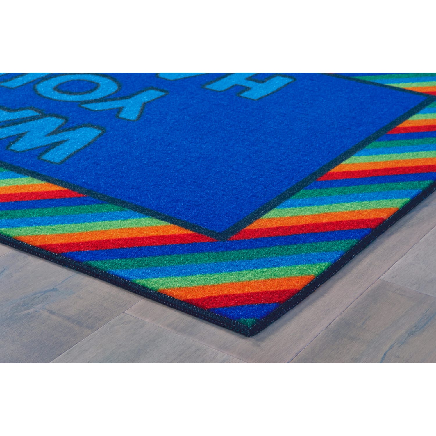 Carpets for Kids KID$Value Rugs Rainbow Striped Wash Your Hands Activity Rug, 3ft x 4 1/2ft , Multicolor - Image 3