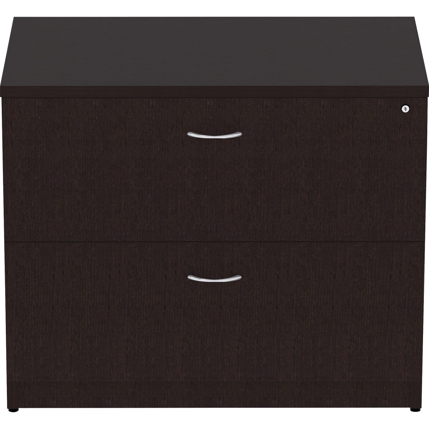 Lorell Essentials 29-1/2inW x 22inD Lateral 2-Drawer File Cabinet, Espresso - Image 3