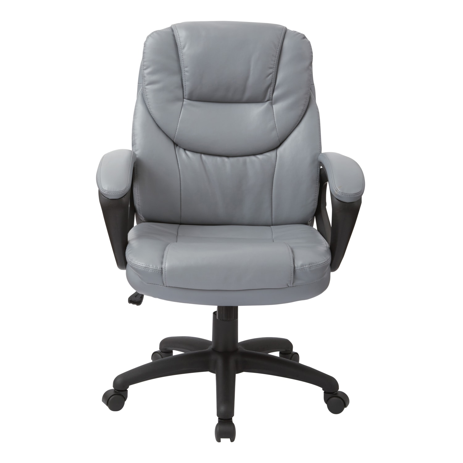 Office Star Work Smart Faux Leather HighBack Chair CharcoalBlack PopularChairscom Office Star Work Smart Faux Leather High Back Chair CharcoalBlack PopularChairscom