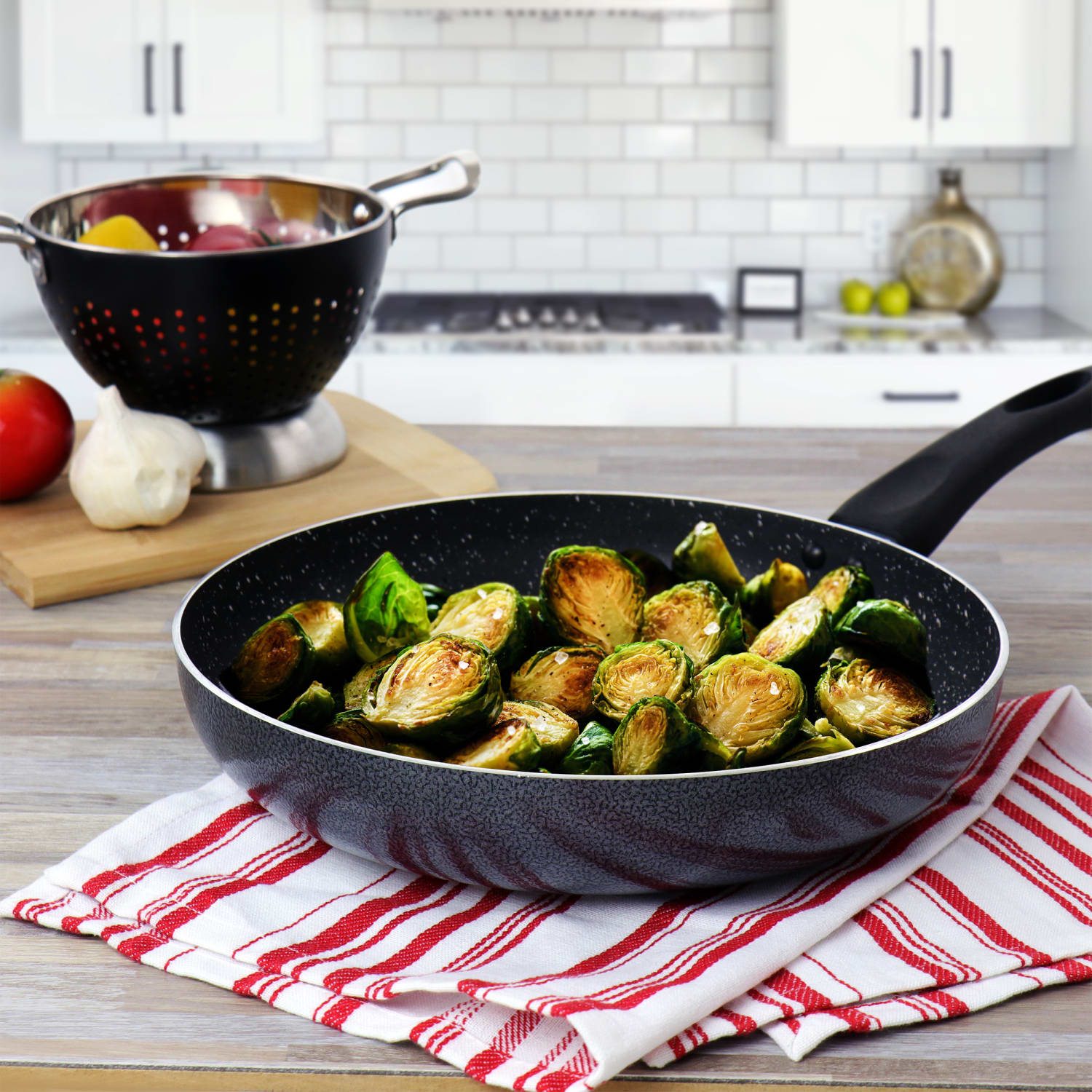 Oster Pallermo Non-Stick Aluminum Frying Pan, 11in, Charcoal - Image 3