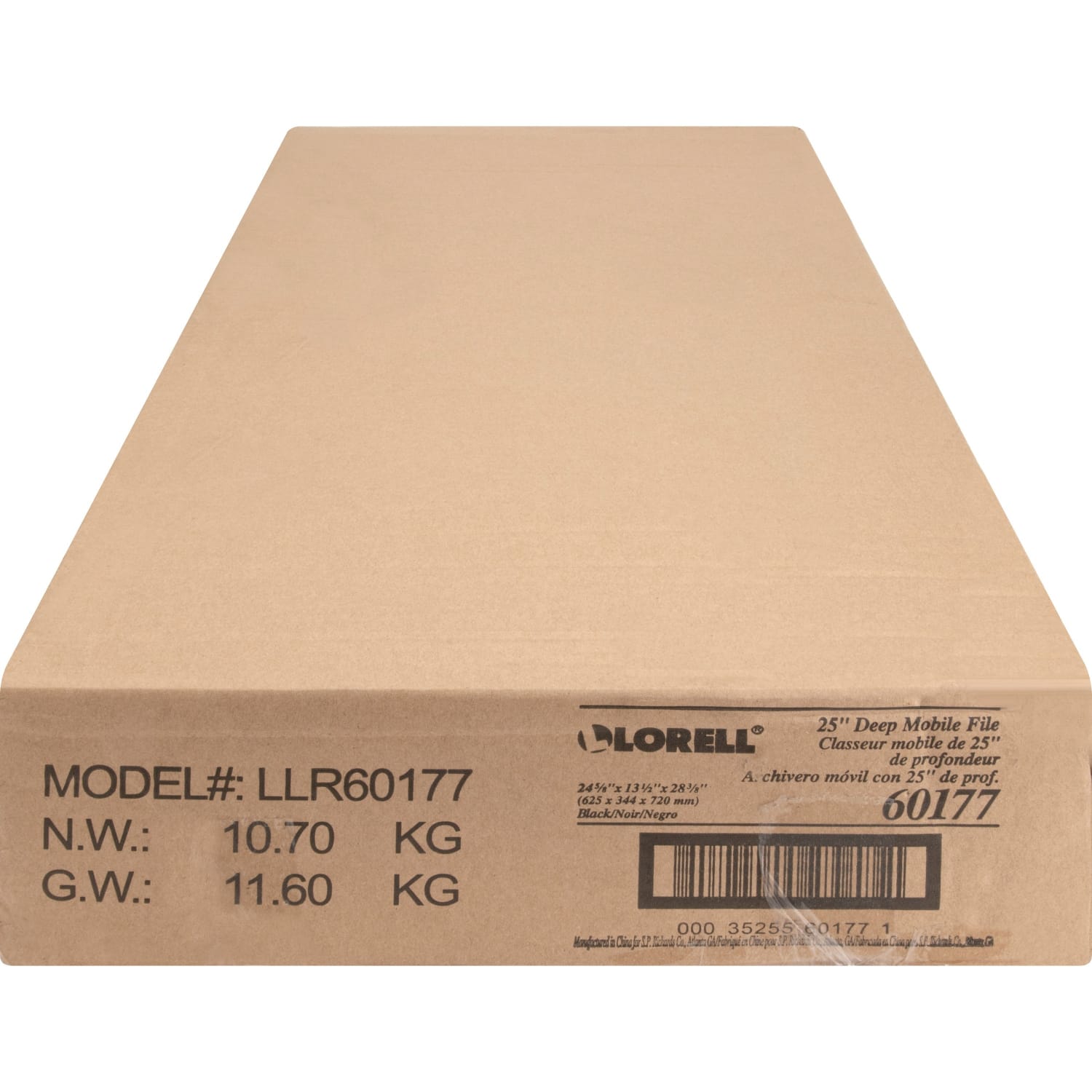 Lorell Steel Locking Letter-Size Mobile File Cart, Black - Image 4