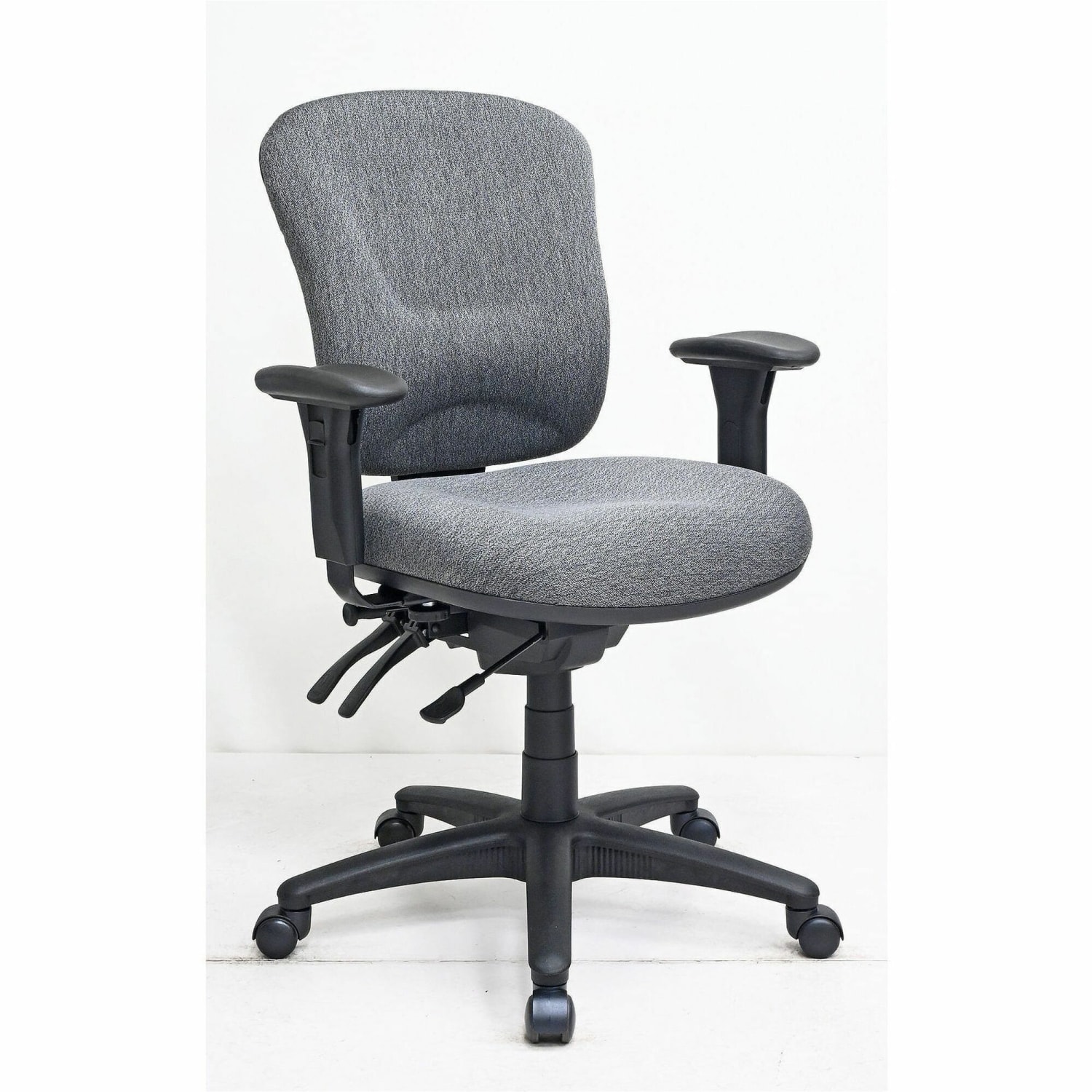 Lorell Accord Series Mid-Back Fabric Task Chair, Gray - Image 4