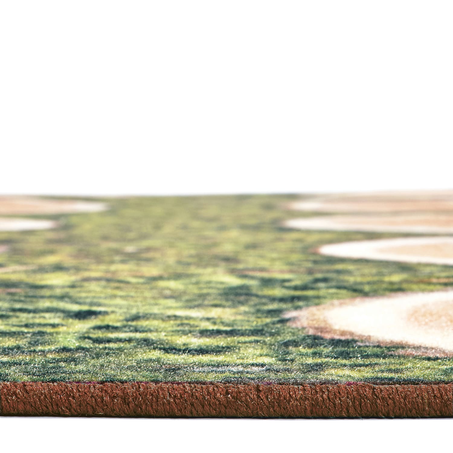 Carpets for Kids Pixel Perfect Collection Tree Rounds Seating Rug, 6ft x 9ft, Brown - Image 5
