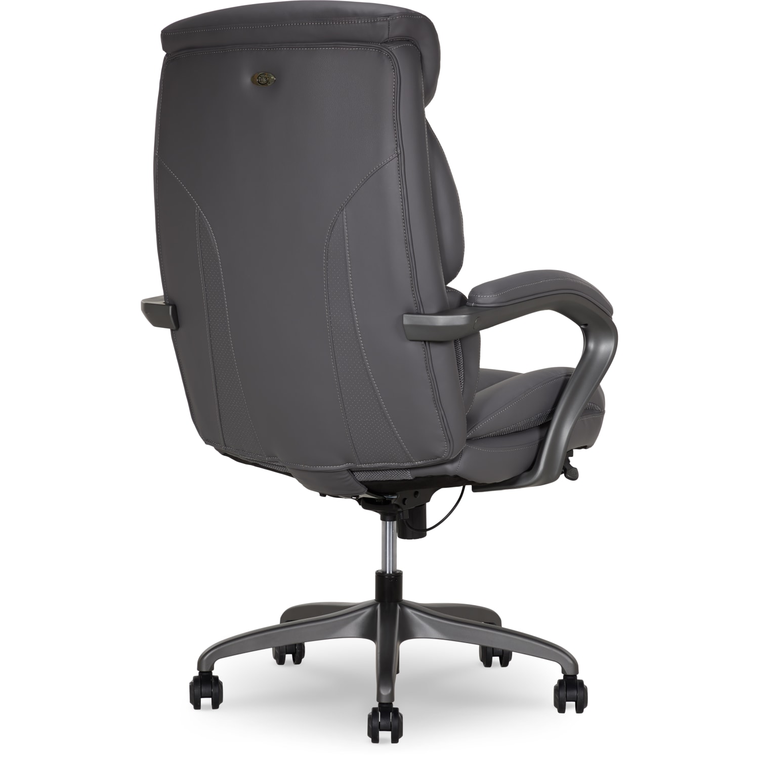 Serta® SmartLayers™ Bellmore Big & Tall Ergonomic Executive Office Chair with Pebbled-Texture Vegan Leather, Dark Gray/Dark Gray, BIFMA Compliant - Image 13
