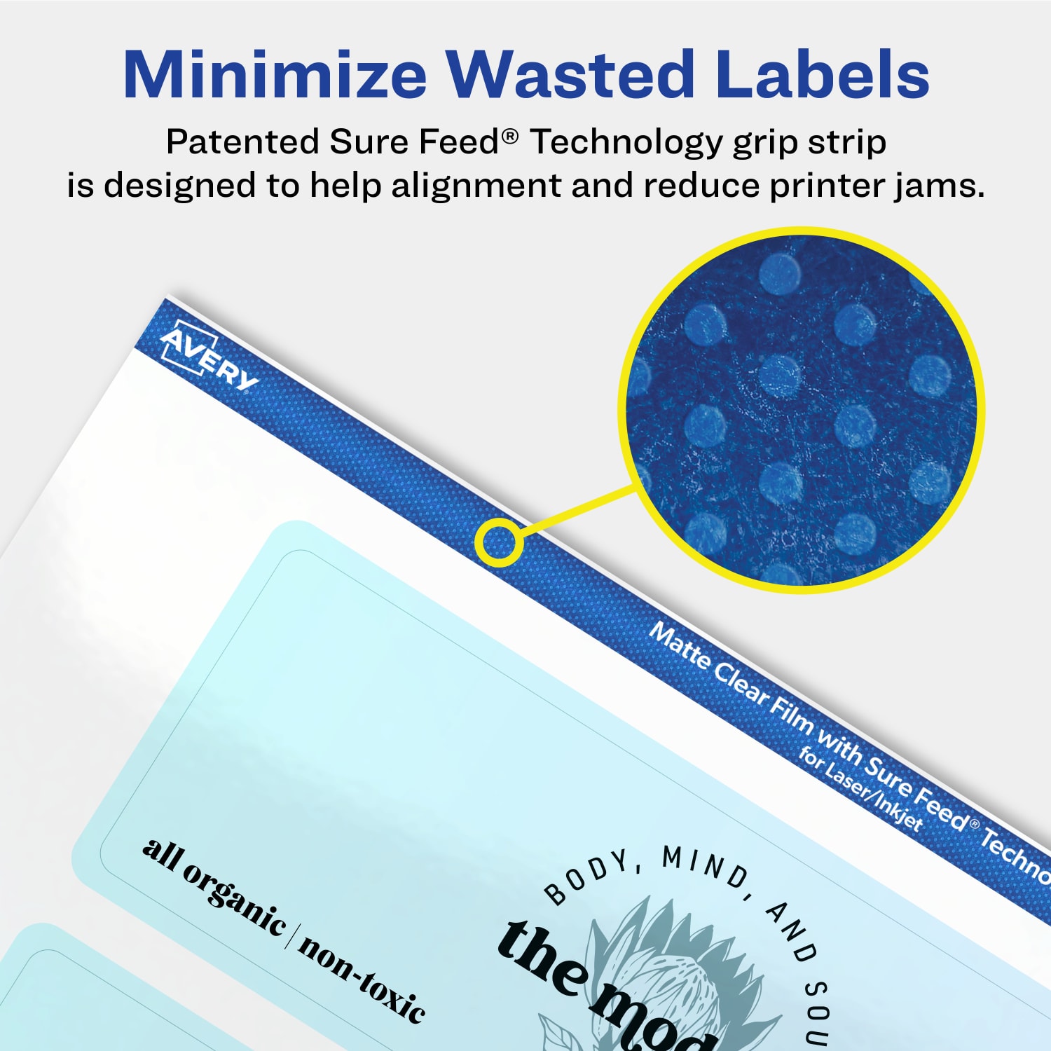 Avery Permanent Labels With Sure Feed, 94242-CMF100, Rectangle, 2in x 6in, Matte Clear, Pack Of 400 - Image 5
