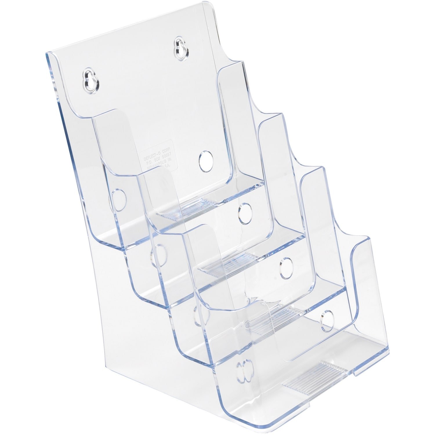Deflecto 4-Compartment Booklet Holder, 10inH x 6 13/16inW x 6 5/16inD, Clear - Image 4