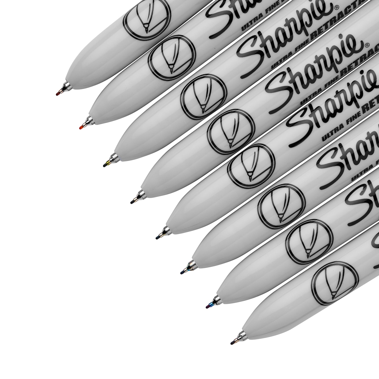 Sharpie Retractable Permanent Markers, Ultra-Fine Point, Assorted, Pack Of 8 - Image 4