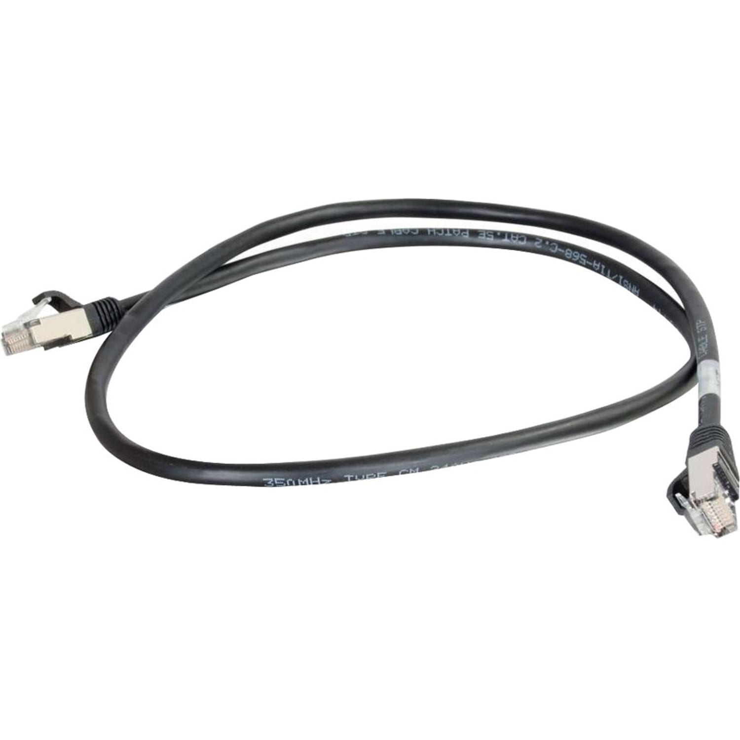 C2G-10ft Cat5e Molded Shielded (STP) Network Patch Cable - Black - Category 5e for Network Device - RJ-45 Male - RJ-45 Male - Shielded - 10ft - Black - Image 3
