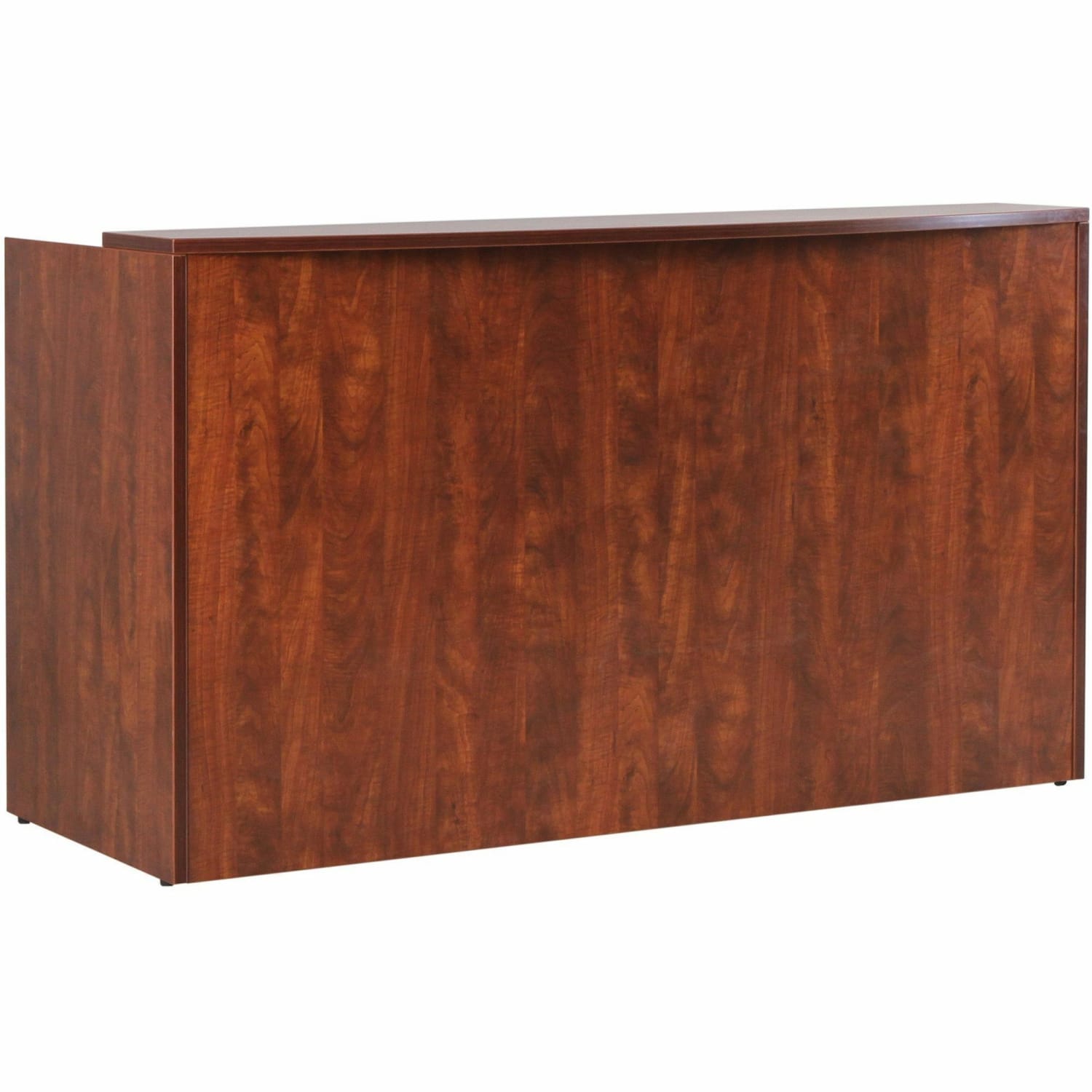 Lorell Essentials 35-7/16inW Reception Computer Desk, Cherry - Image 3