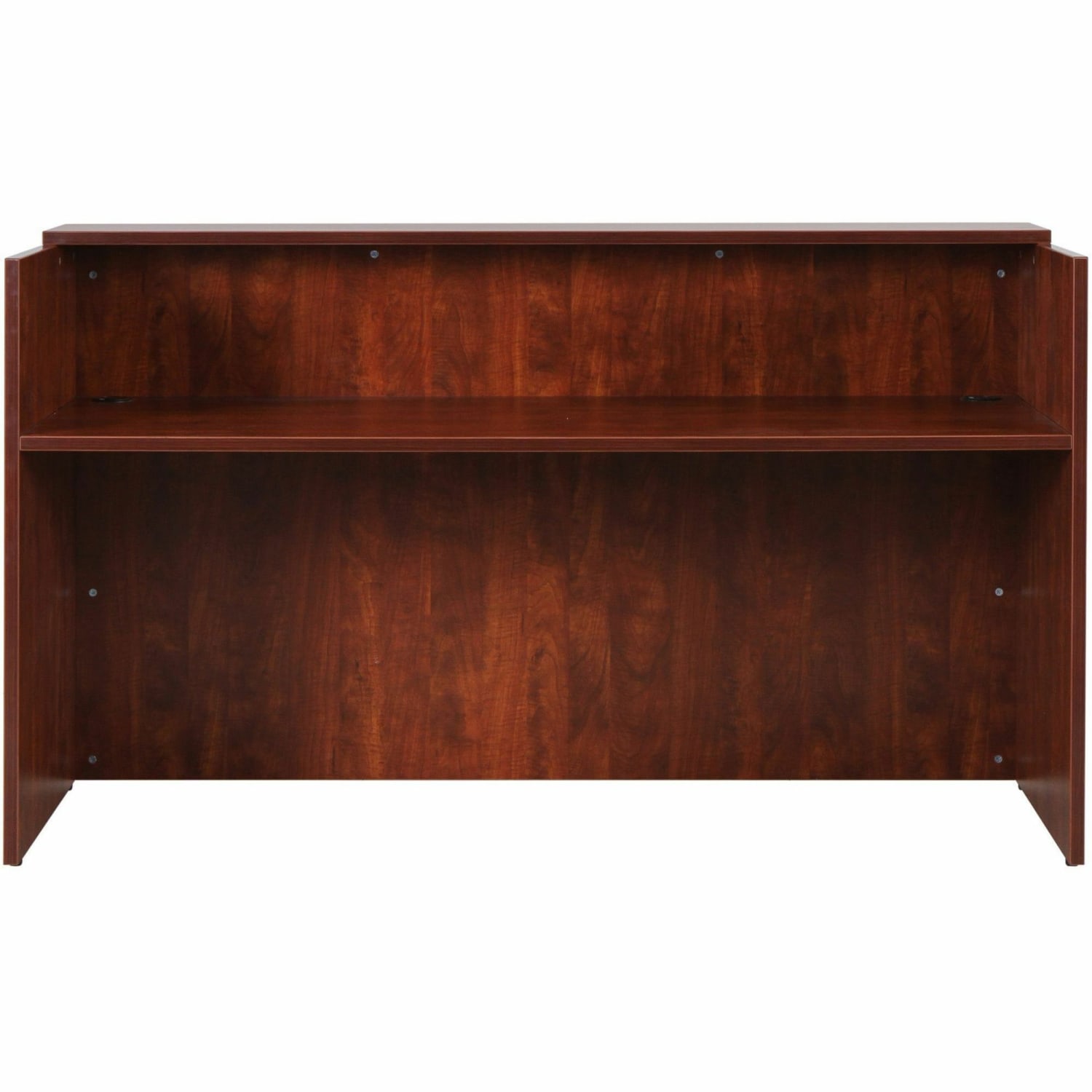 Lorell Essentials 35-7/16inW Reception Computer Desk, Cherry - Image 5
