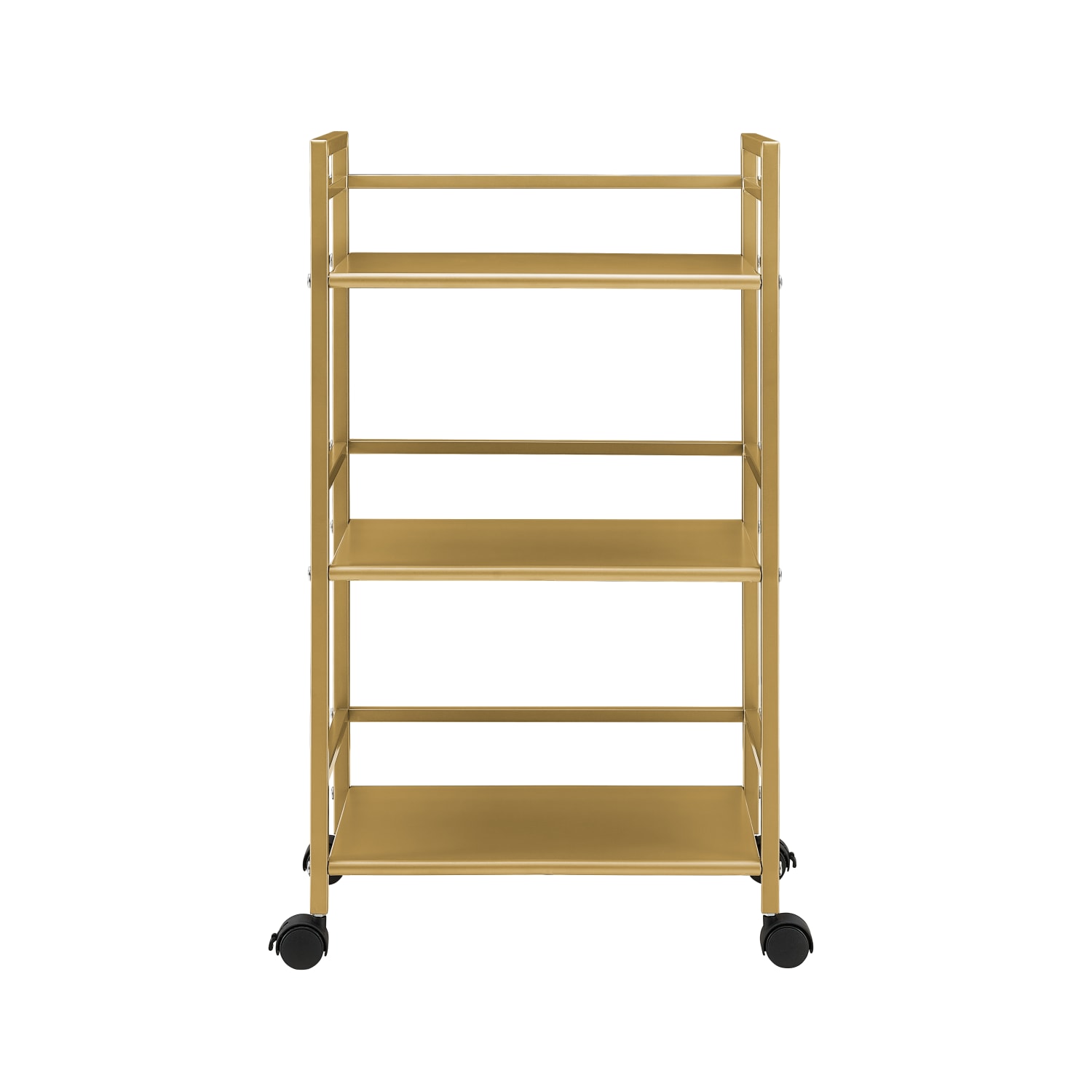 Ameriwood Home Helix Rolling Utility Cart, 29-15/16inH x 16-13/16inW x 11-7/16inD, Gold - Image 6