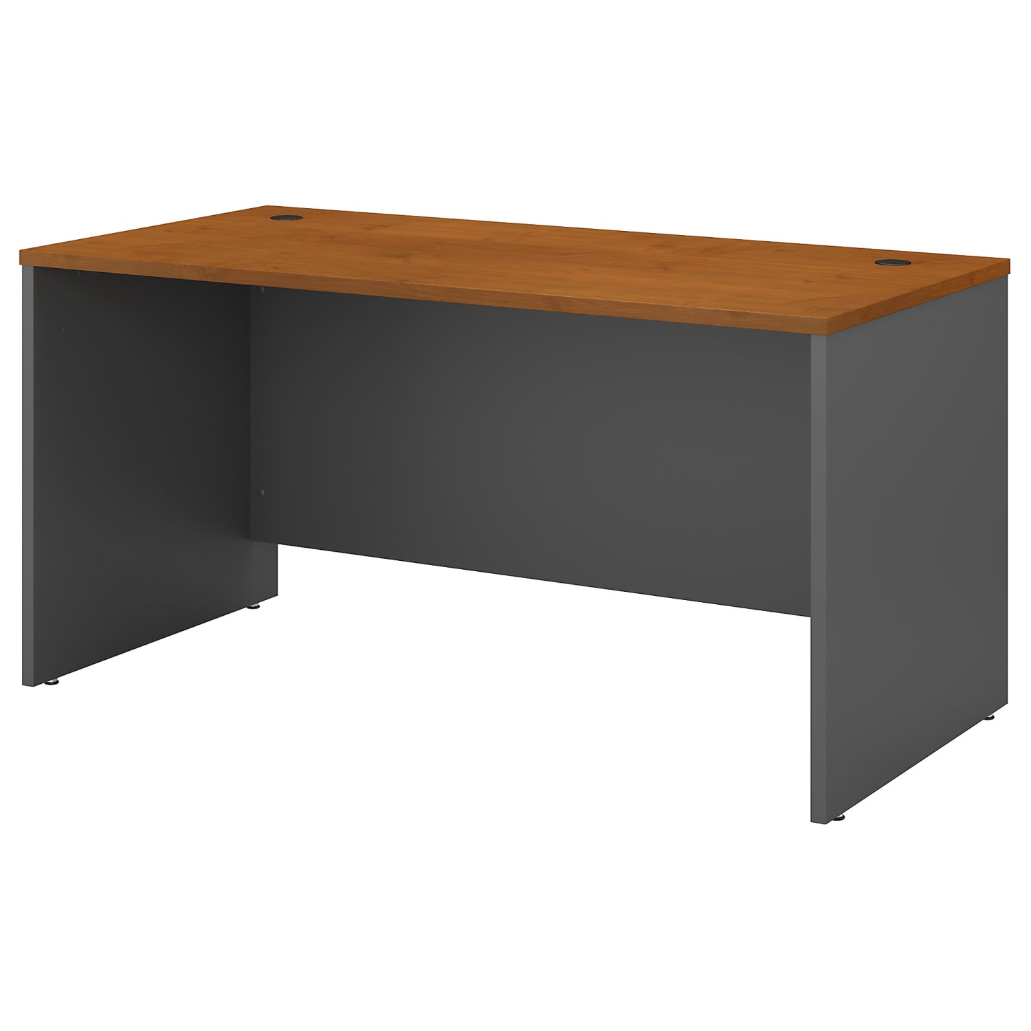 Bush Business Furniture Series C Components 60inW Office Computer Desk, Natural Cherry/Graphite Gray, Standard Delivery