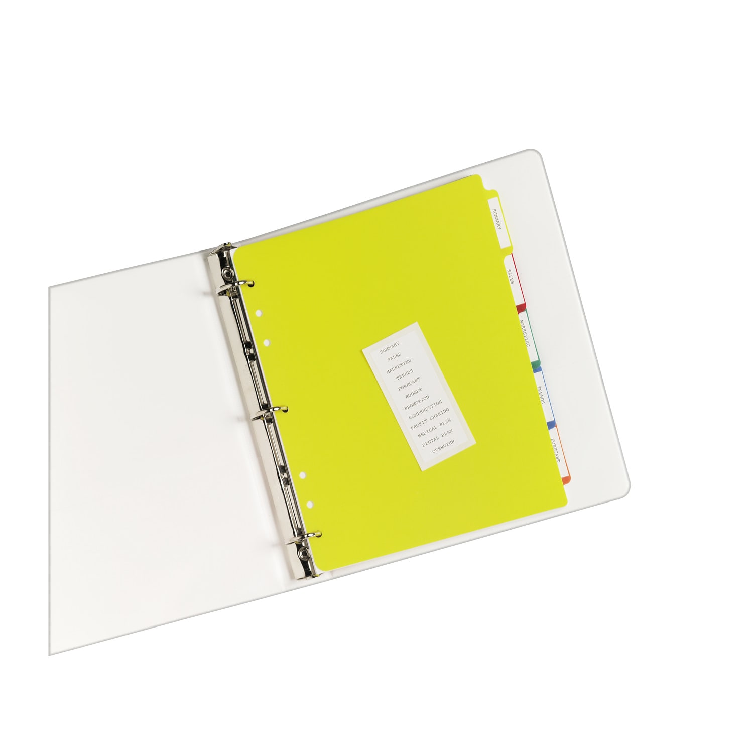 Avery Heavy Duty Plastic Dividers With White Tab Labels, 8 1/2in x 11in, Multicolor, 5-Tab - Image 4