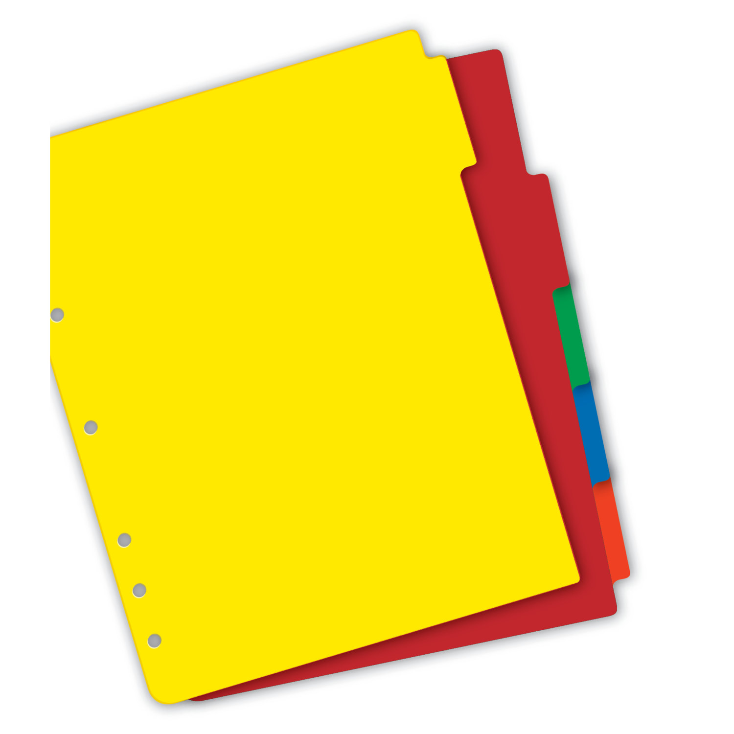 Avery Heavy Duty Plastic Dividers With White Tab Labels, 8 1/2in x 11in, Multicolor, 5-Tab - Image 5