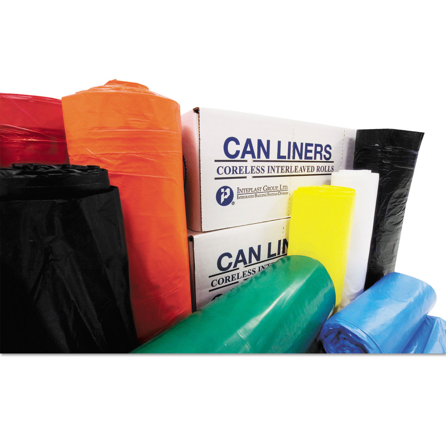 Inteplast Group High-Density Commercial Can Liners, 56 gal, 12 mic, 43in x 48in, Clear, Interleaved Roll, 25 Bags/Roll, 8 Rolls/Carton - Image 4