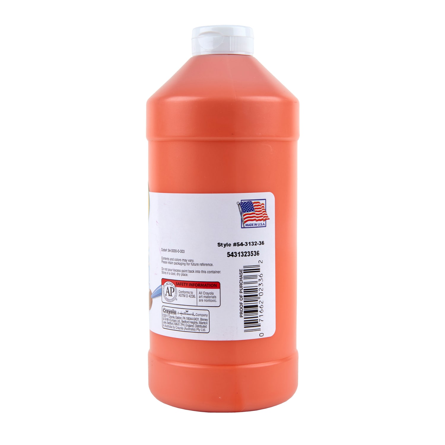 Crayola Artista II Washable Tempera Paint, 32 oz, Orange, Pack Of 3 - Image 4