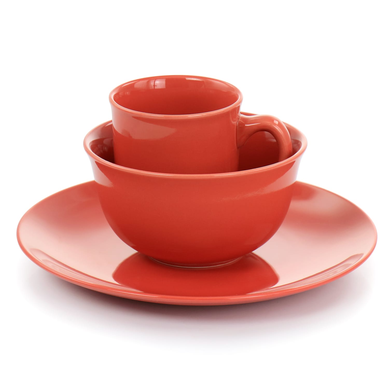 Gibson Home Mercer 12-Piece Dinnerware Set, Red - Image 4