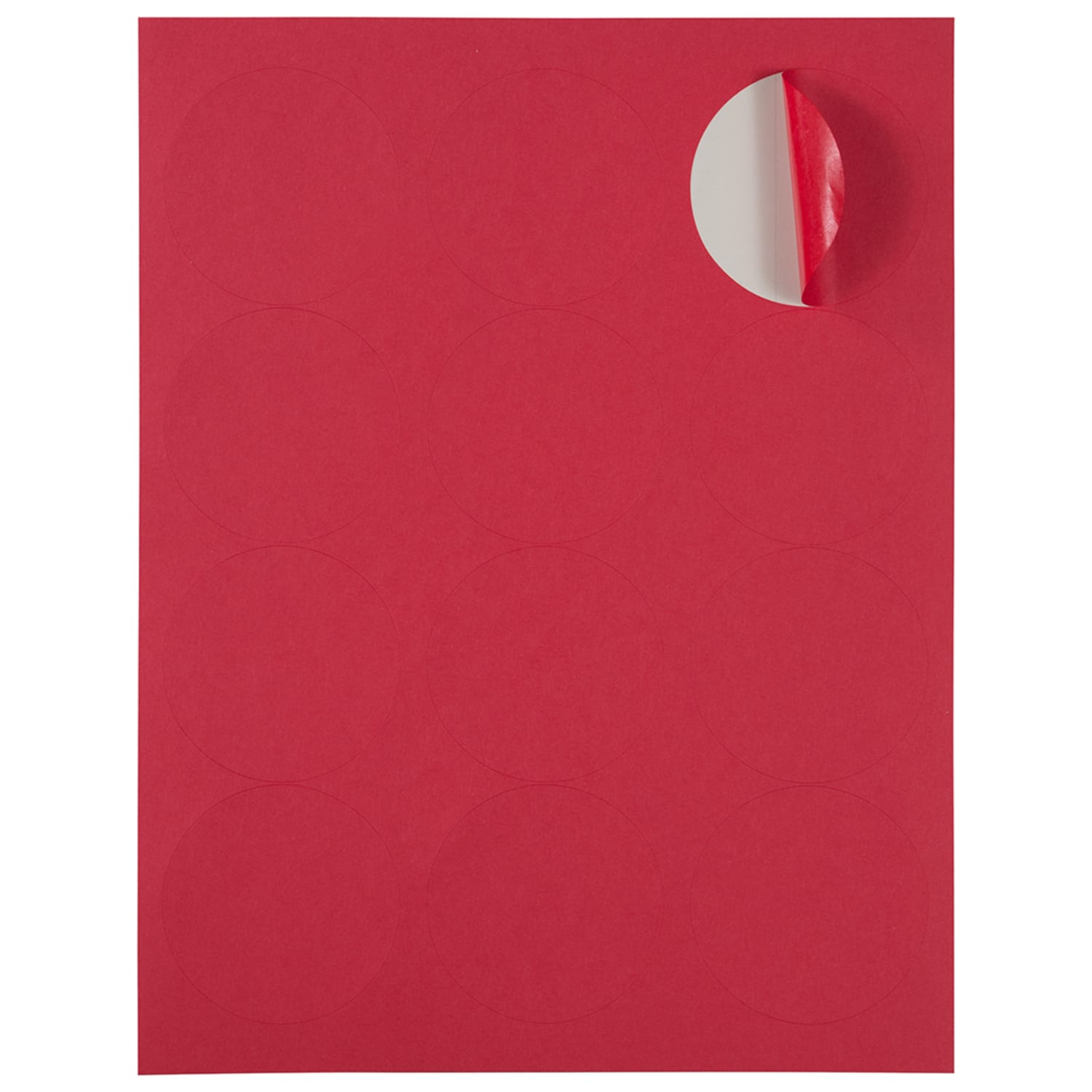 JAM Paper Circle Labels, 2-1/2in, Red, Pack Of 120 Labels - Image 4