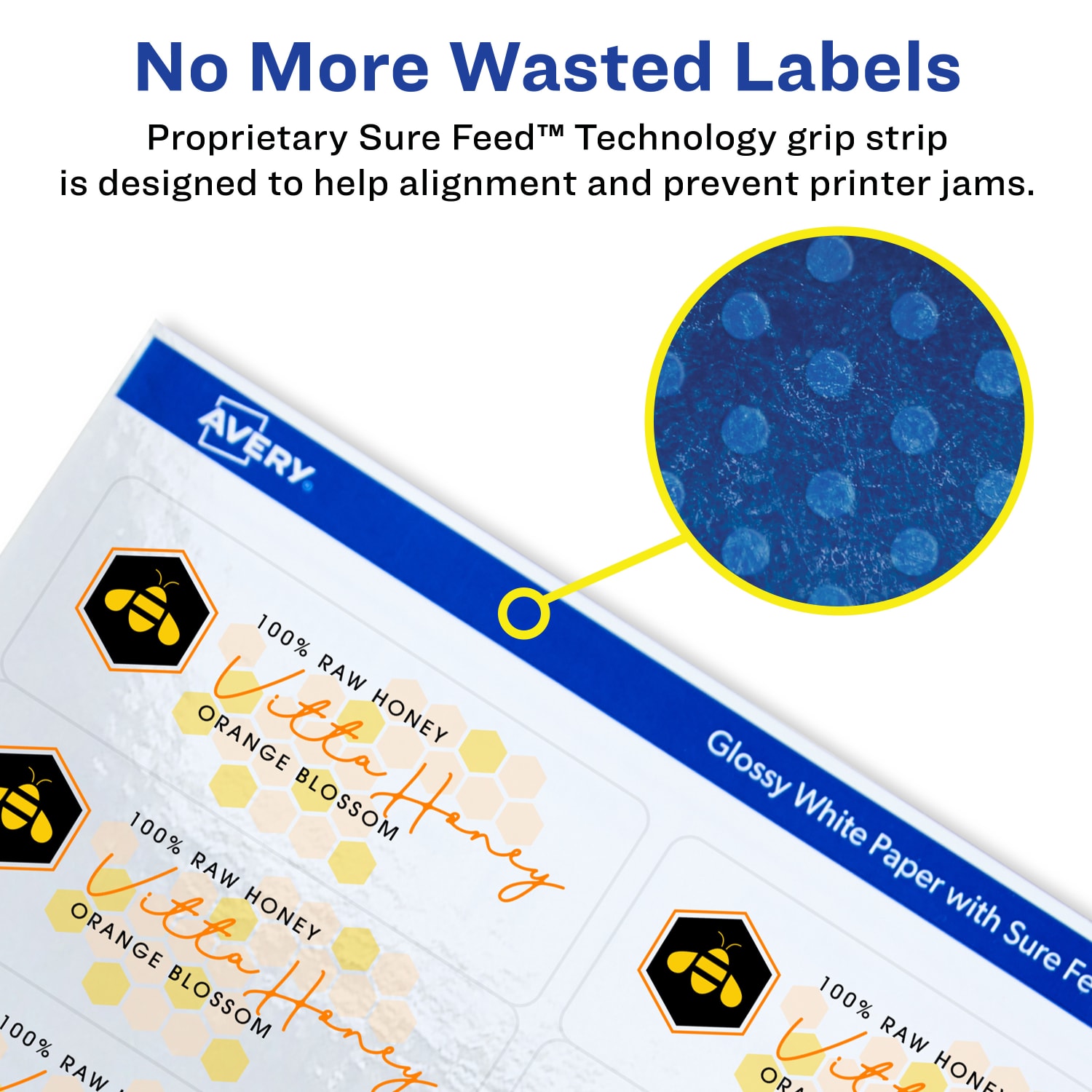 Avery Glossy Permanent Labels With Sure Feed, 94207-WGP50, Rectangle, 2in x 4in, White, Pack Of 500 - Image 4