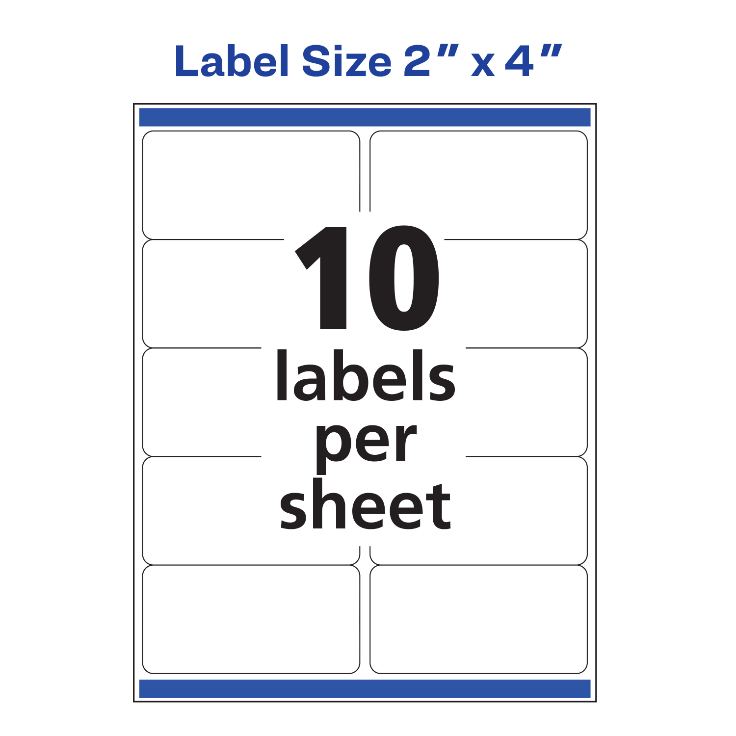 Avery Glossy Permanent Labels With Sure Feed, 94207-WGP50, Rectangle, 2in x 4in, White, Pack Of 500 - Image 6
