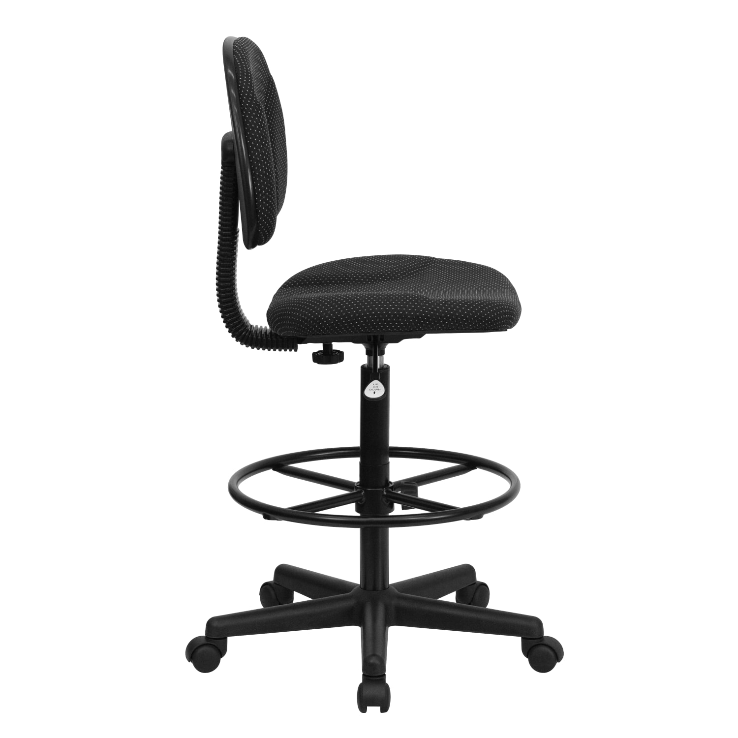 Flash Furniture Fabric Drafting Chair (Cylinders: 22.5ft"-27ft"H or 26ft"-30.5ft"H), Black - Image 8