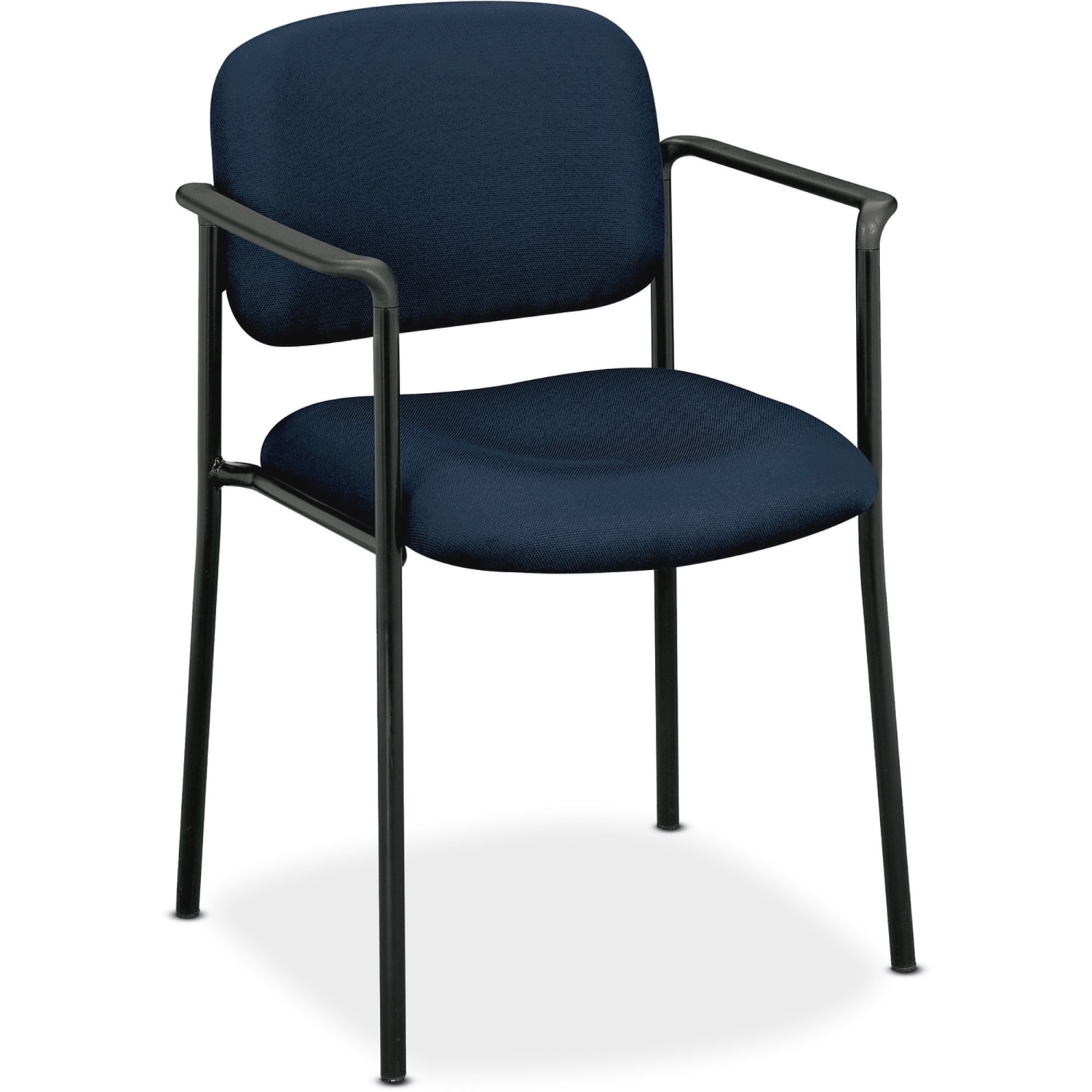 HON Scatter Stacking Guest Chair With Arms, Navy Blue/Black - Image 4