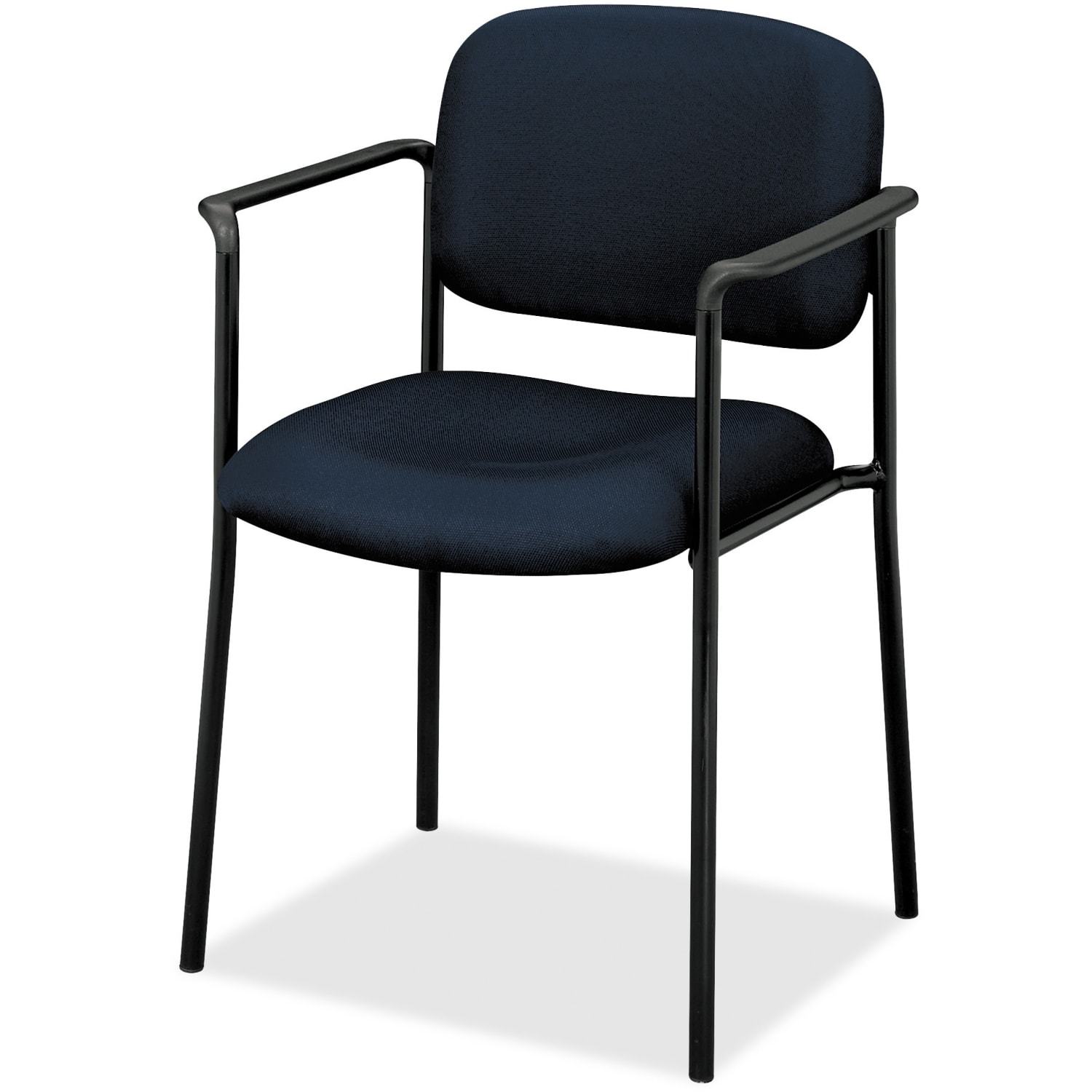 HON Scatter Stacking Guest Chair With Arms, Navy Blue/Black - Image 5