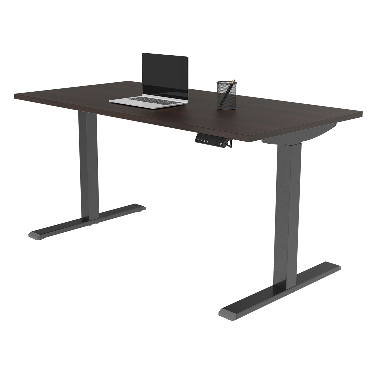 Realspace® Magellan Performance Electric 60 W Height Adjustable Standing Desk Espresso PopularChairscom