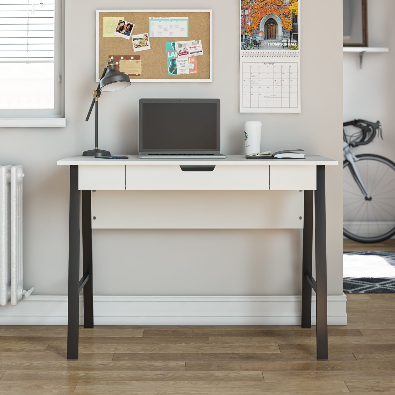 Ameriwood Home Oxford 46inW Computer Desk, White - Image 4