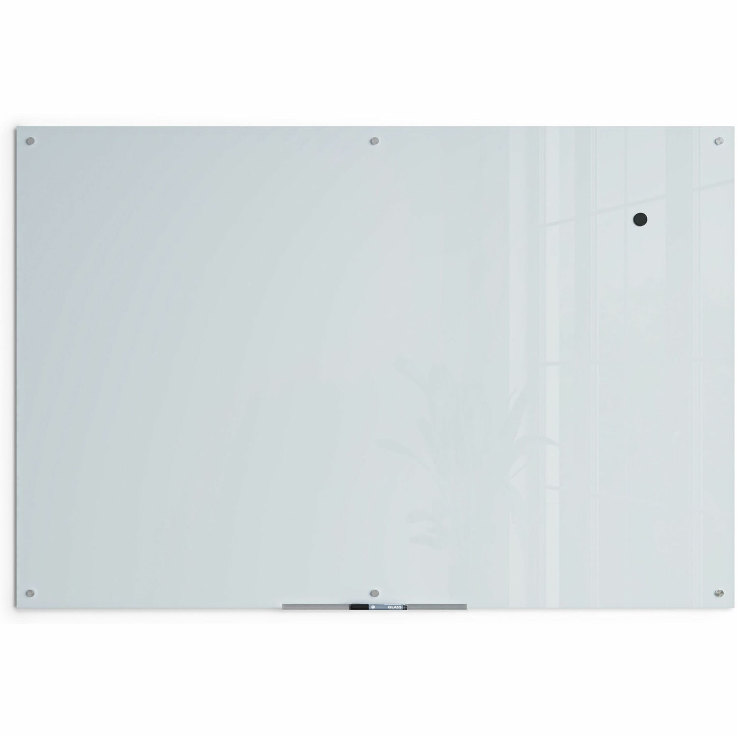 U Brands Magnetic Glass Dry-Erase Board, 72in X 48in, White Frosted Surface, Frameless, Actual Size 70in X 47in (2301U00-01) - Image 4