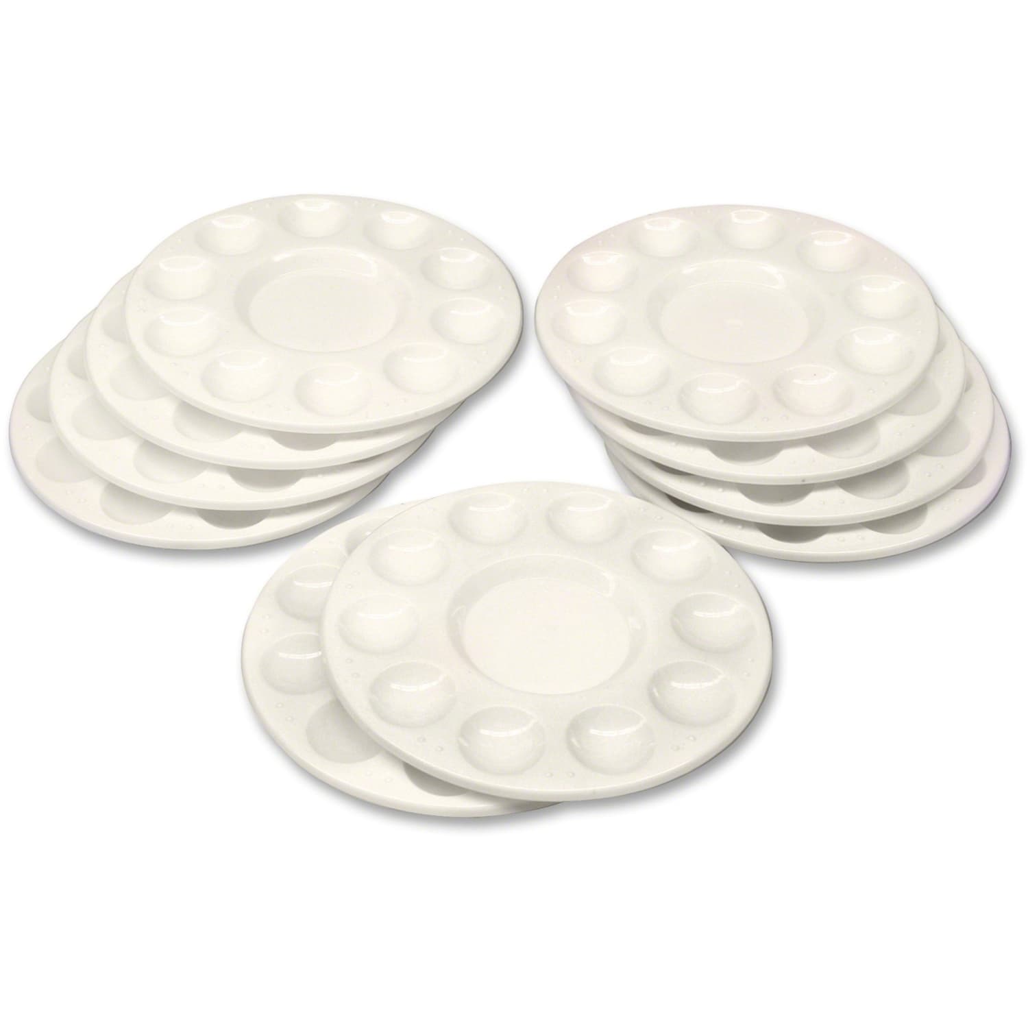 Silver Brush Chenille Kraft Creativity Street Paint Trays, White, Pack Of 10 - Image 3