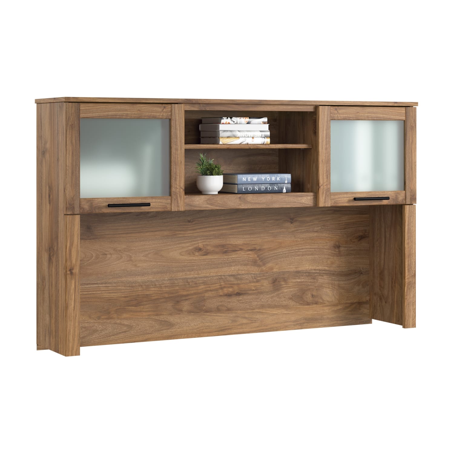 Bush Furniture Somerset 60inW Desk Hutch, Fresh Walnut, Standard Delivery - Image 3