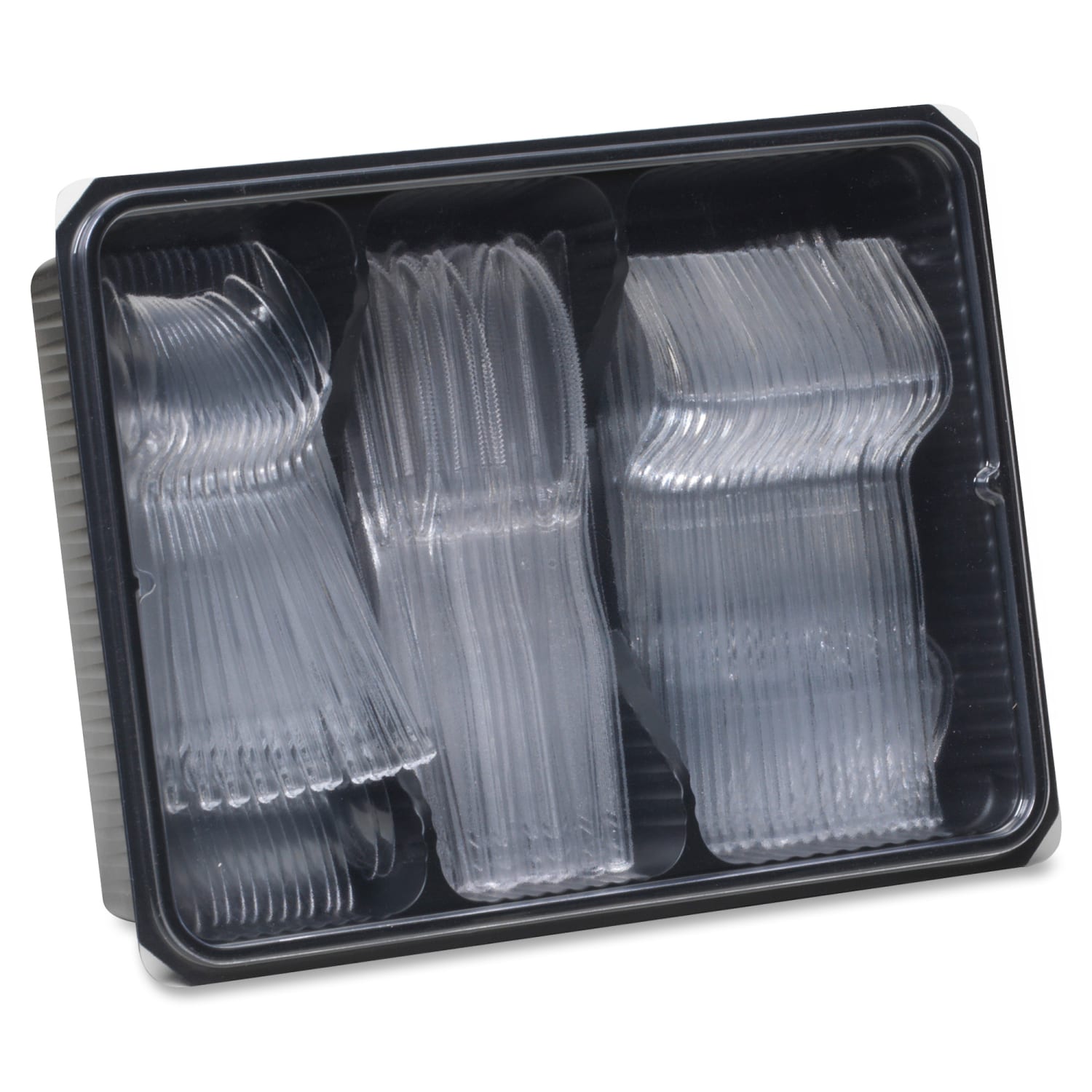 Dixie Plastic Utensils, Heavy-Weight Cutlery Variety Pack, Clear, Box Of 180 Utensils - Image 4